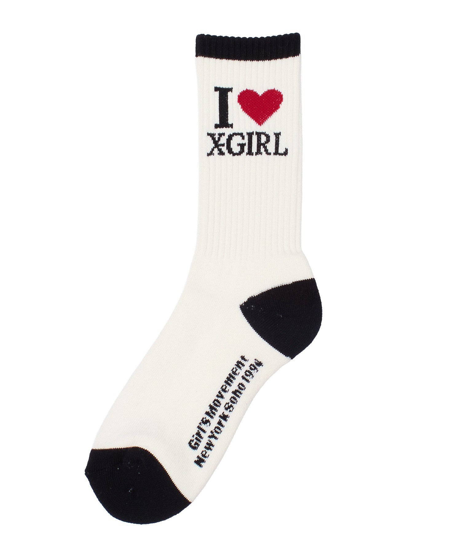 I LOVE X-GIRL RIBBED SOCKS
