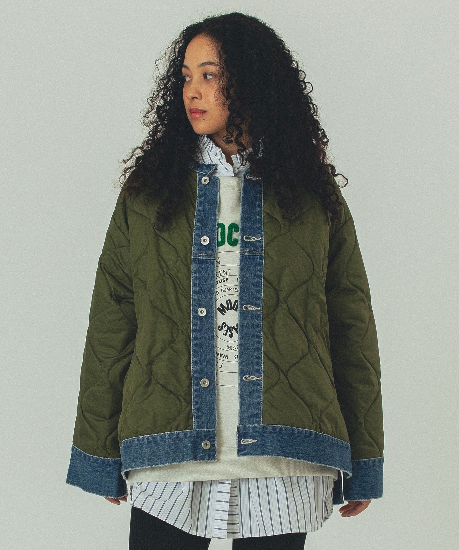 GENE HEAVENS/DENIM x QUILTING JACKET