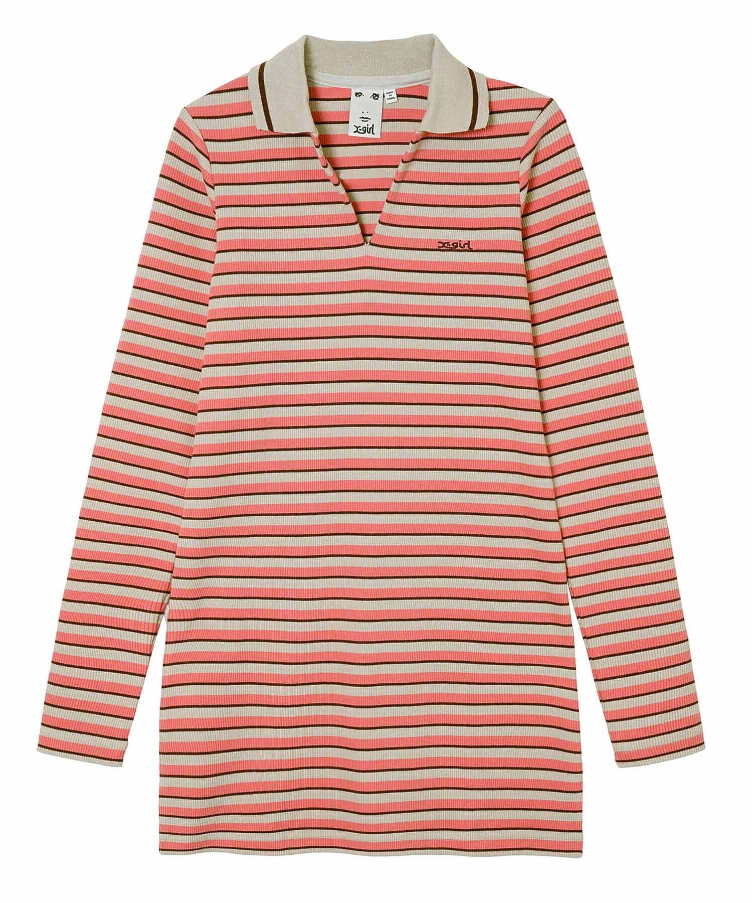 MULTI STRIPE COMPACT DRESS X-girl