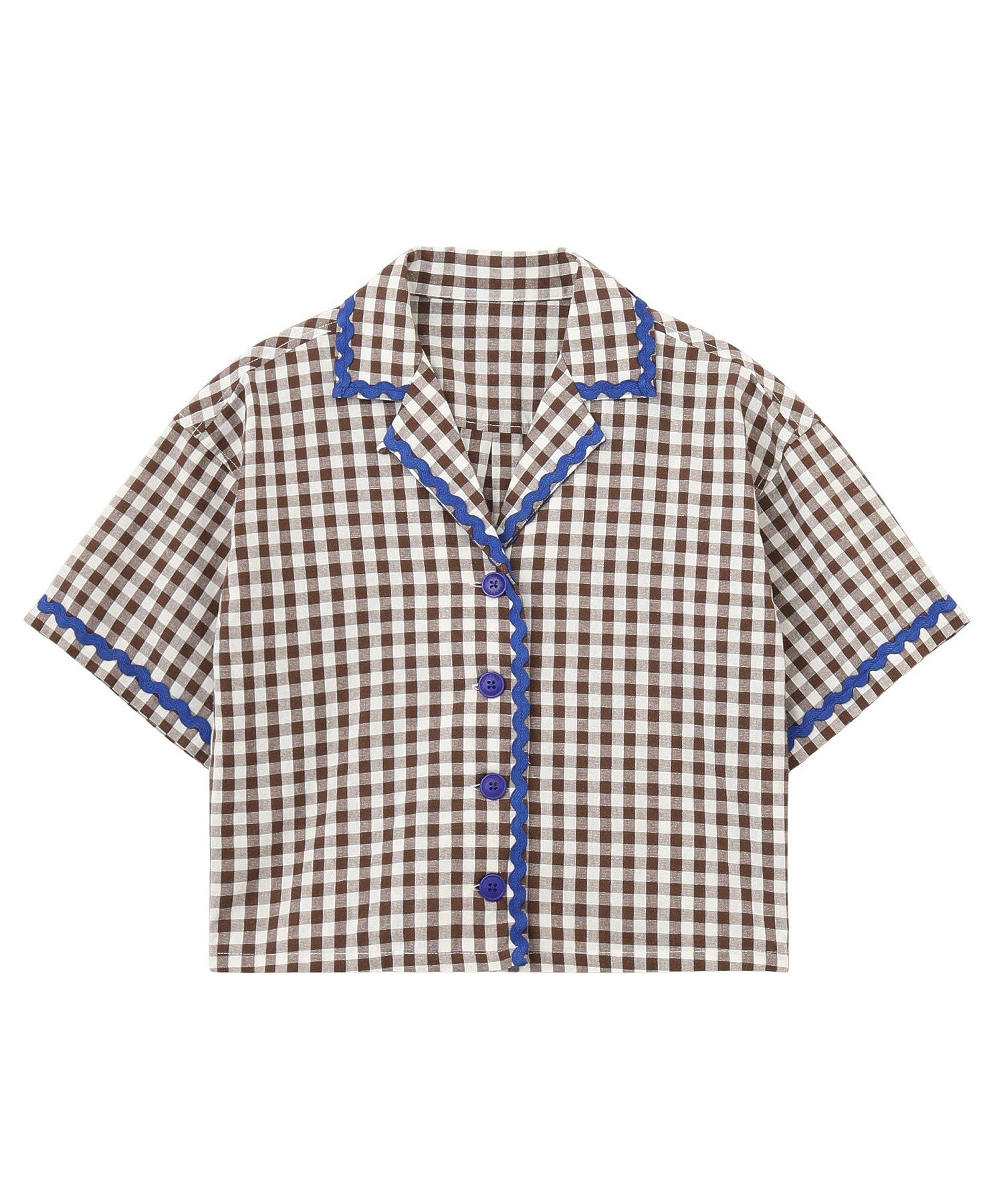 TRIMMED GINGHAM CHECK SHIRT