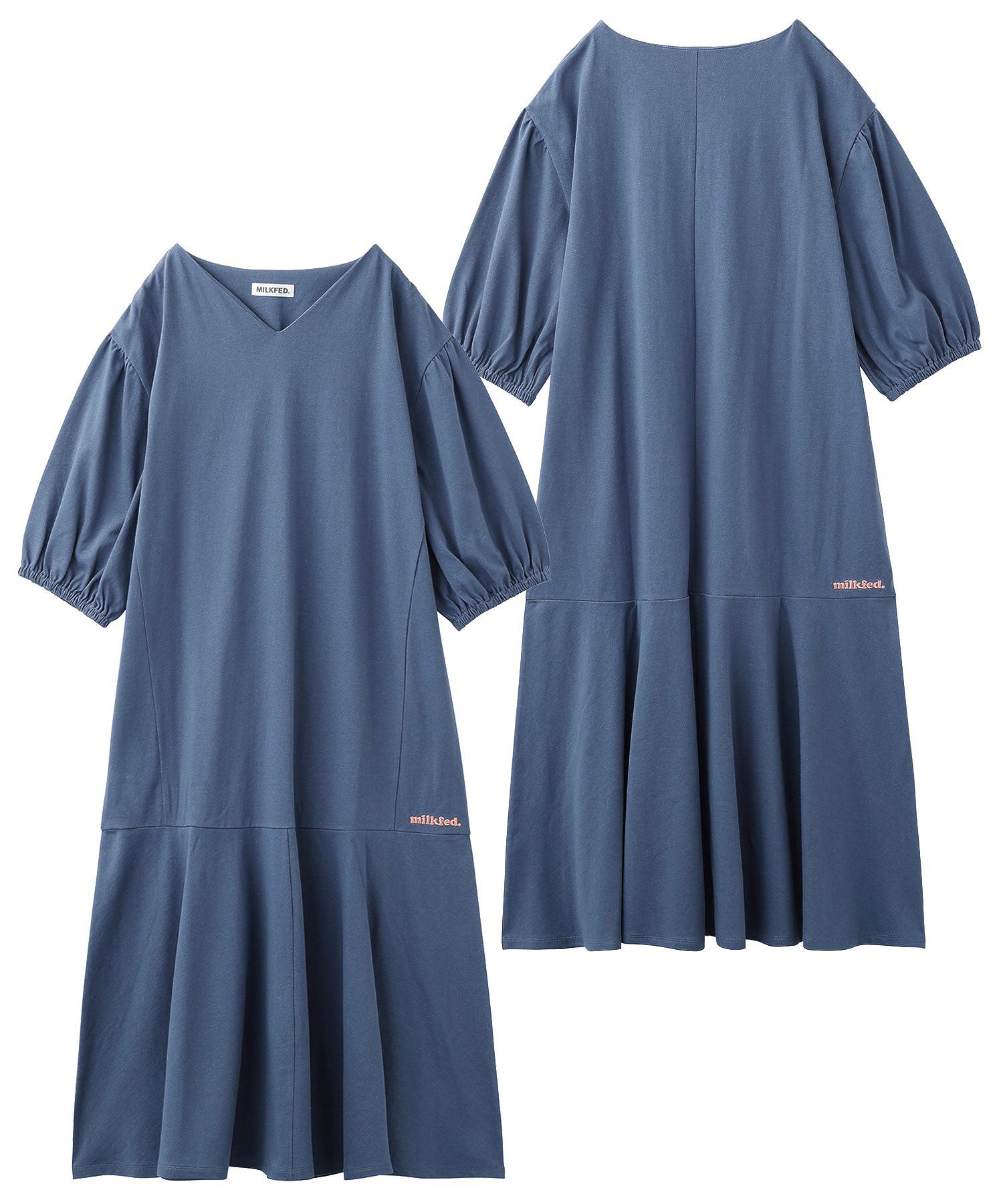 PUFF SLEEVE GATHERED DRESS MILKFED.