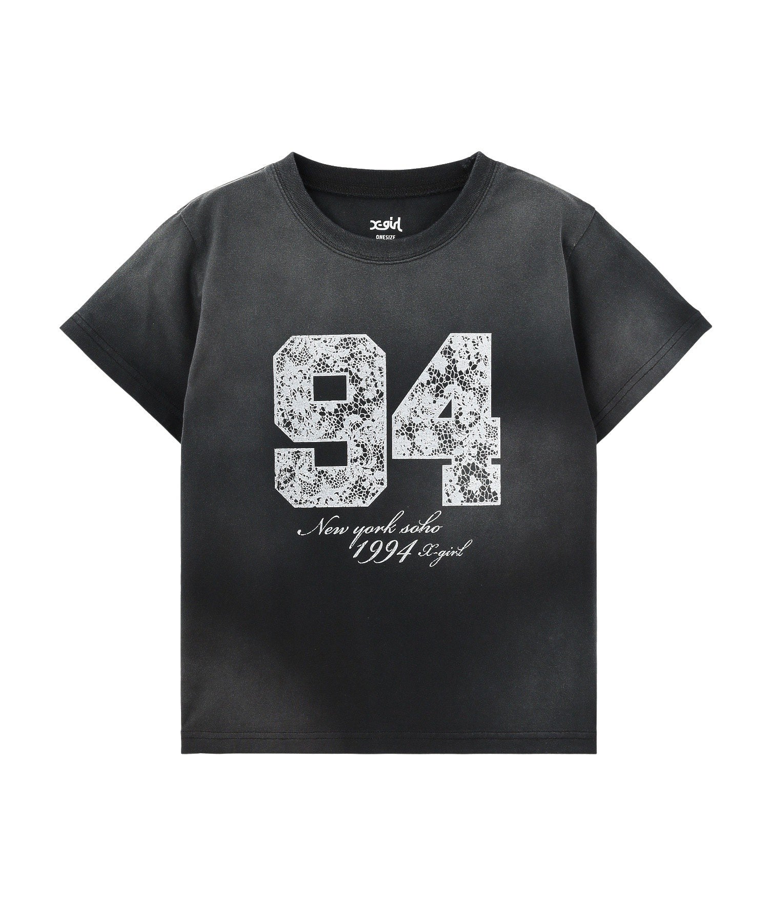 FADED LACE NUMBER S/S BABY TEE
