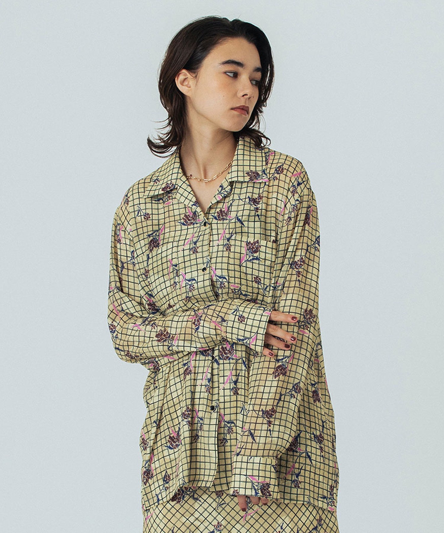 CREOLME/FLOWER PRINT SHIRT