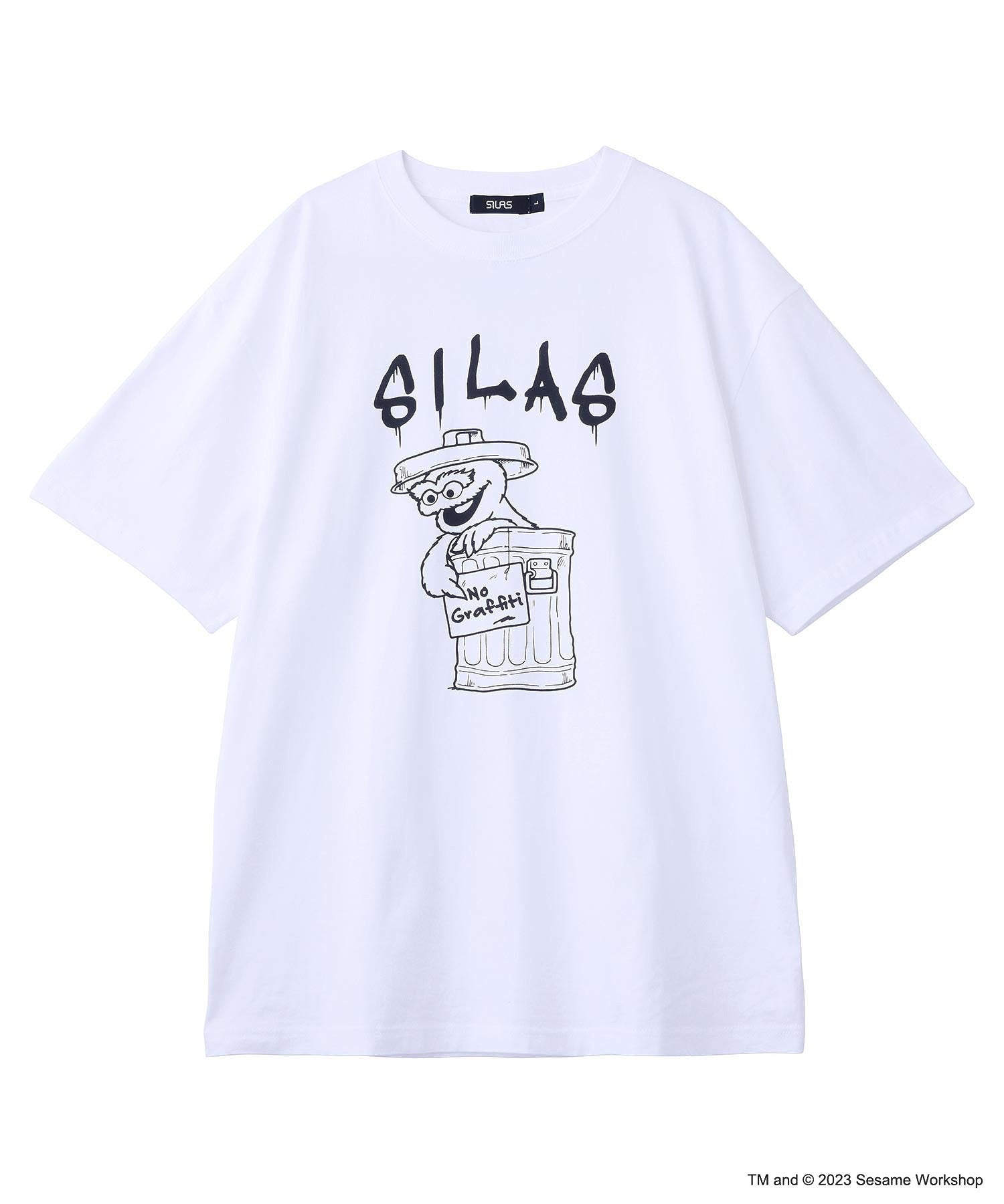 SILASⅹSESAME STREET OSCAR THE GROUCH PRINT S/S TEE