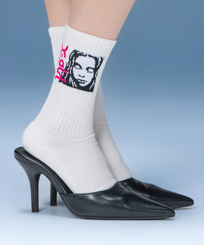 X-girl / SIDE LOGO FACE RIBBED SOCKS – calif（カリフ）公式サイト