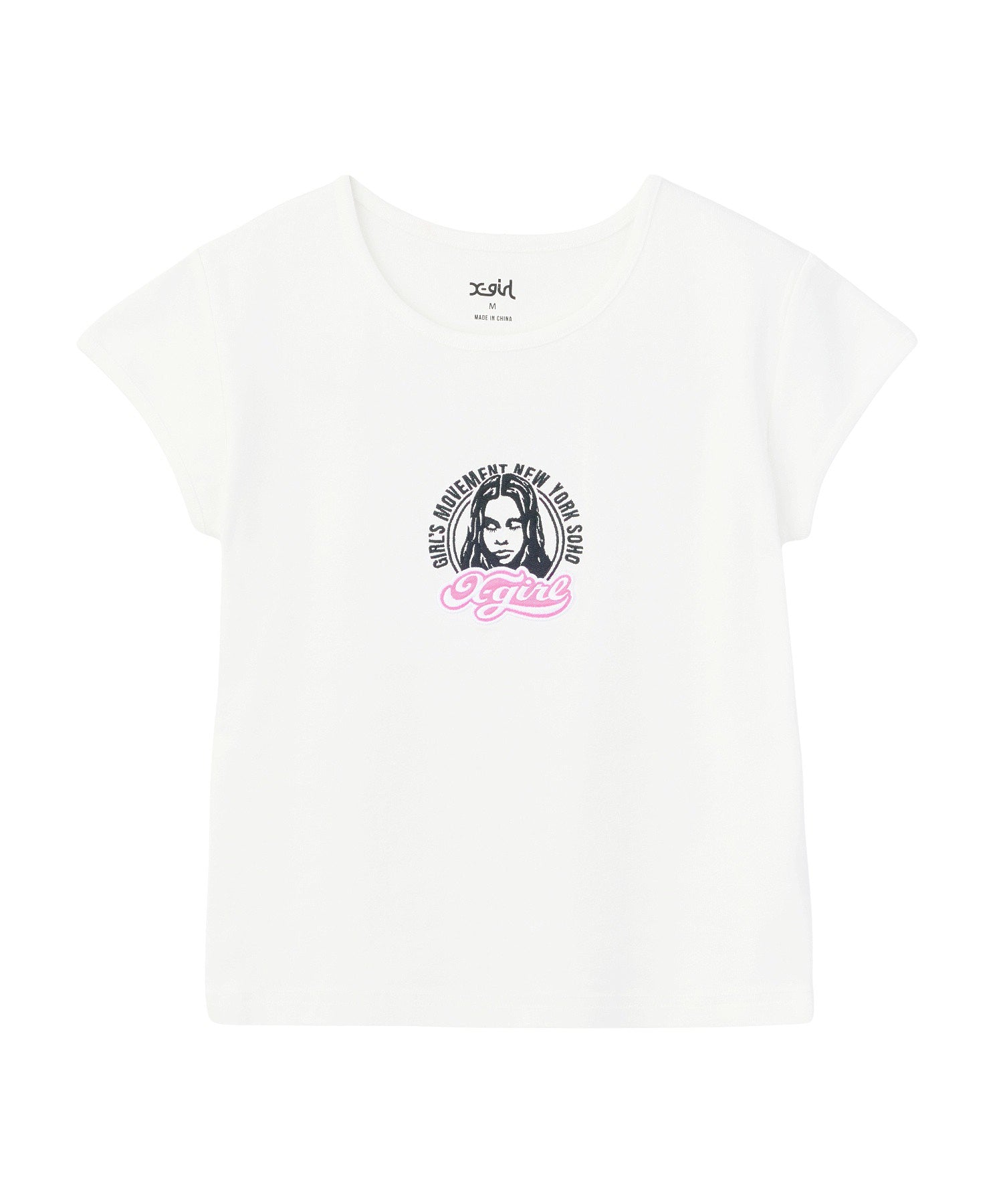 FACE AND LOGO PATCH S/S BABY TEE