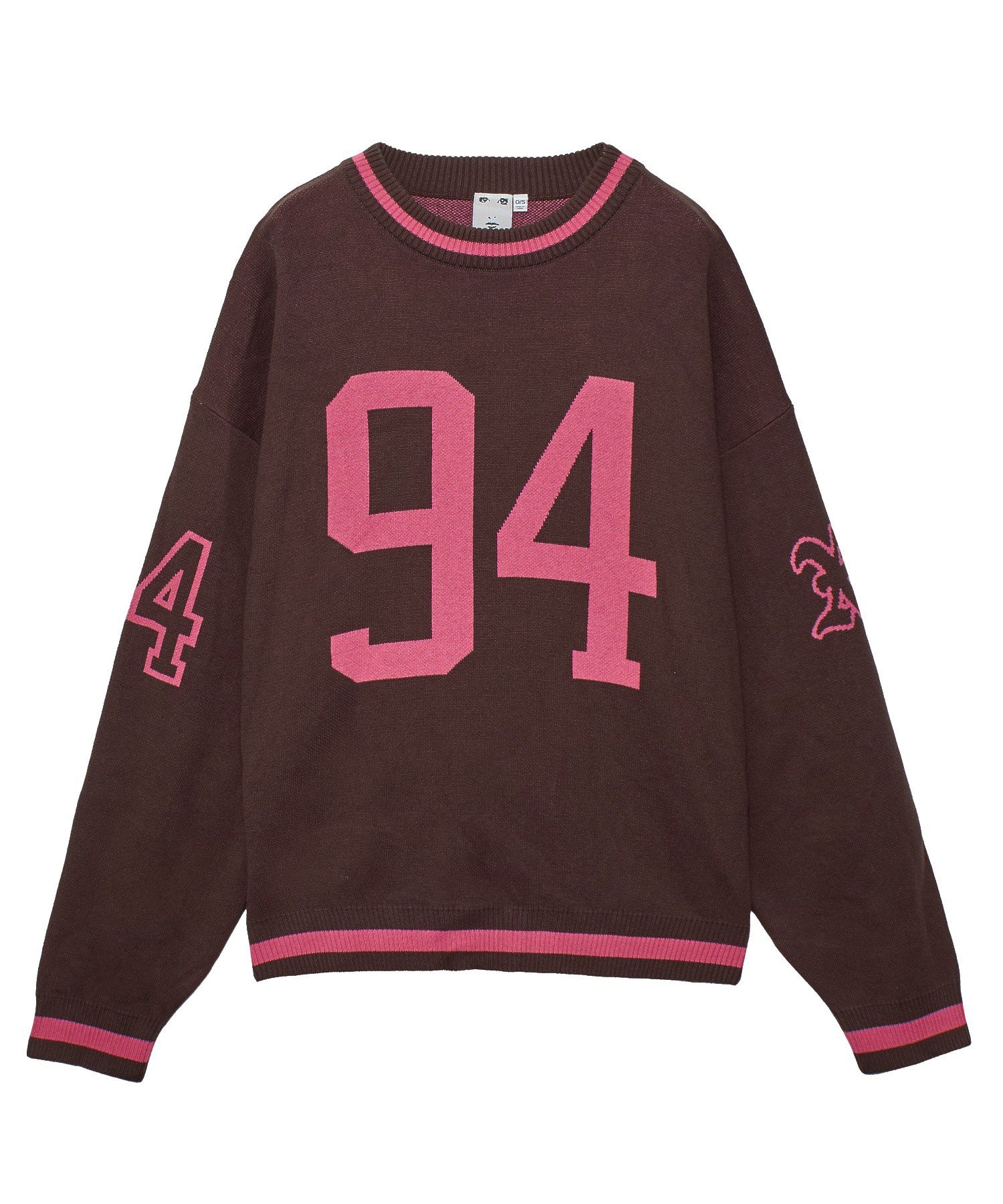 NUMBERING JACQUARD KNIT TOP