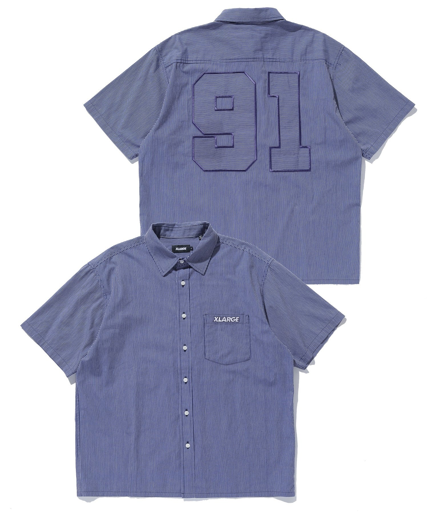 PIN STRIPE WORK S/S SHIRT