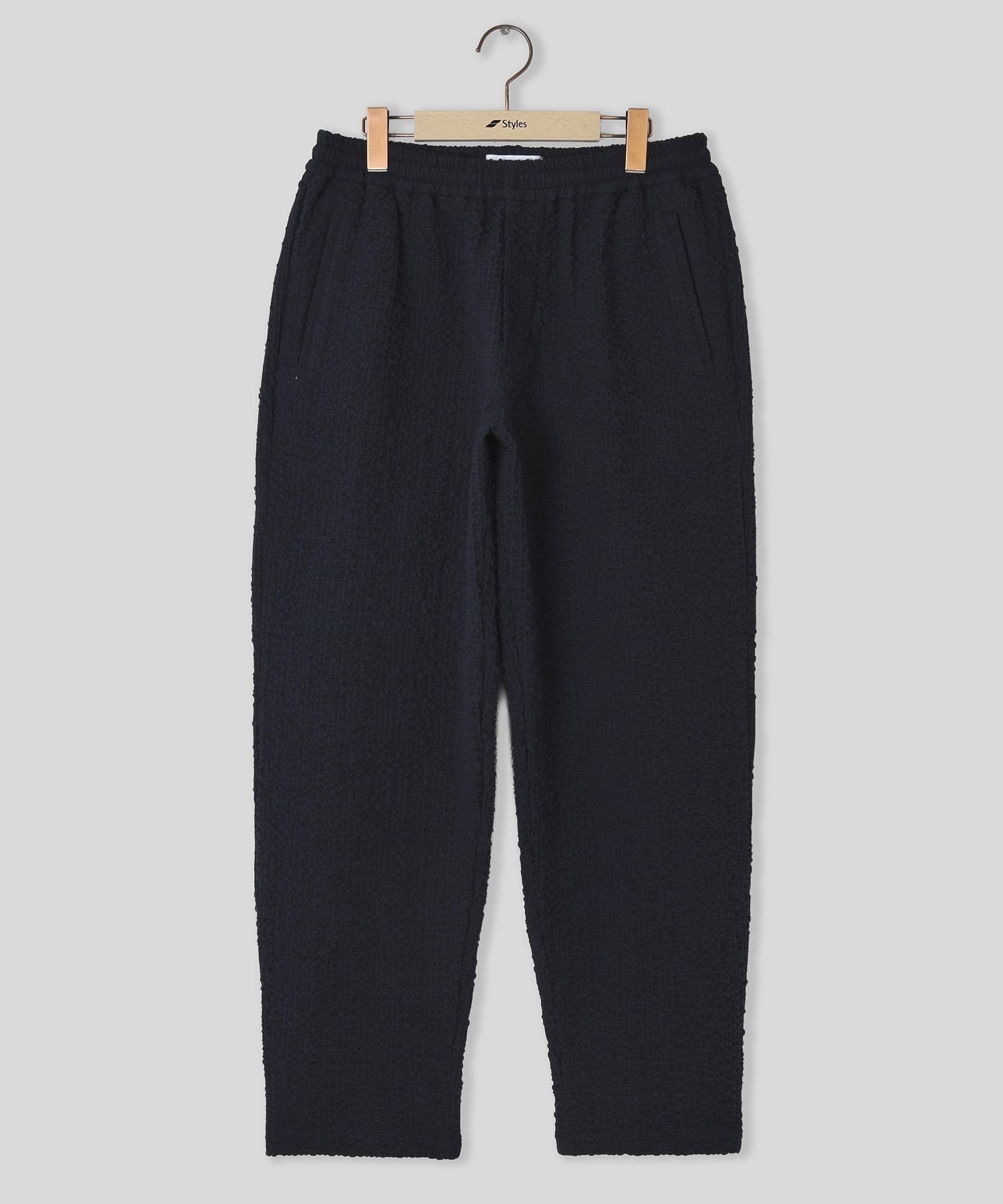 WAX LONDON/ワックスロンドン/TYNE TROUSER  JUMBO SEERSUCKER DKN