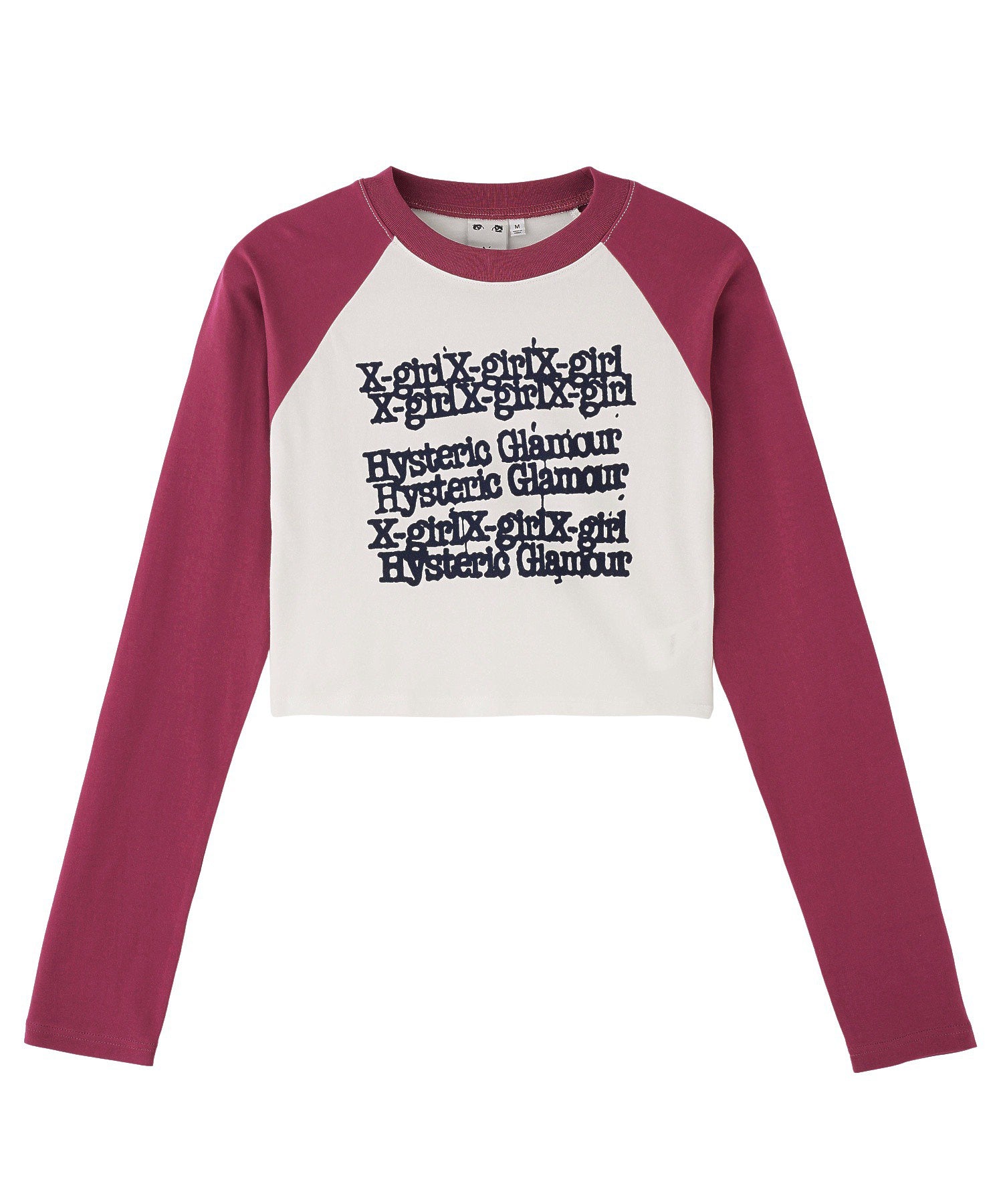 X-girl x HYSTERIC GLAMOUR L/S RAGLAN COMPACT TOP