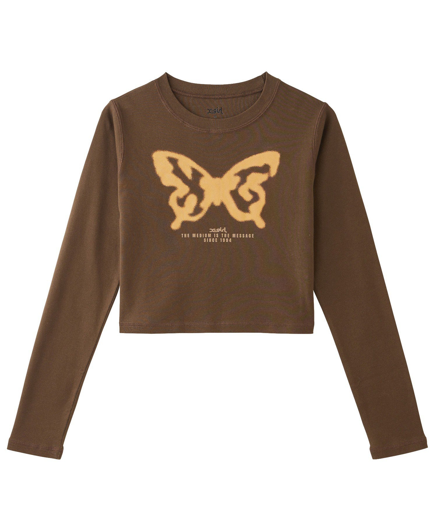 SPRAY BUTTERFLY PRINT L/S BABY TEE