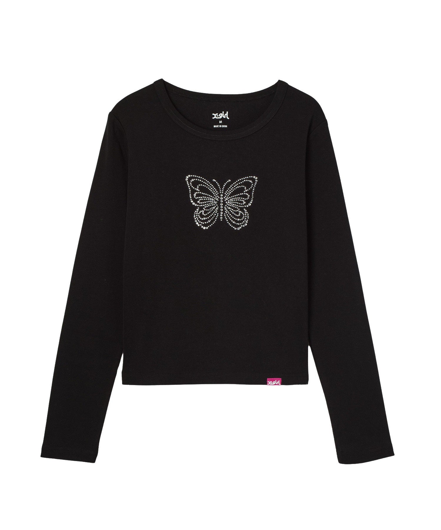 RHINESTONE BUTTERFLY L/S BABY TEE