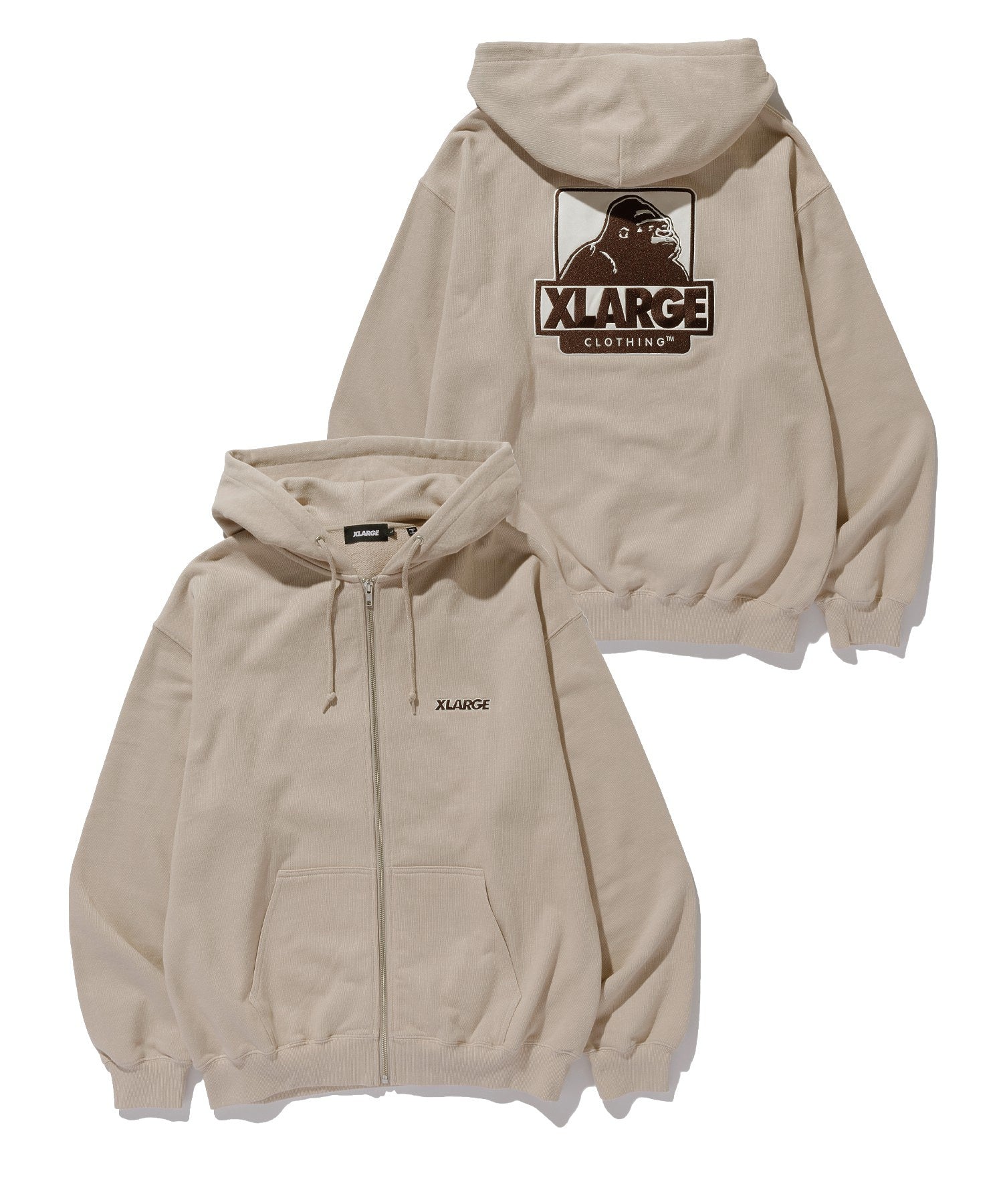 OG BOX ZIP UP HOODED SWEATSHIRT
