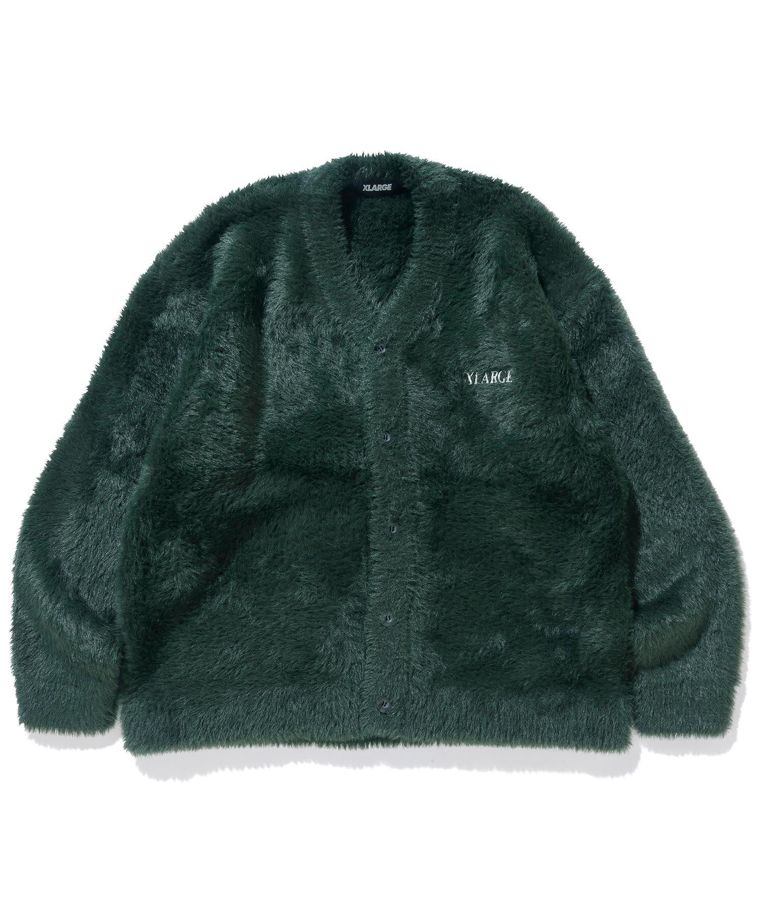 EMBROIDERED SHAGGY CARDIGAN XLARGE