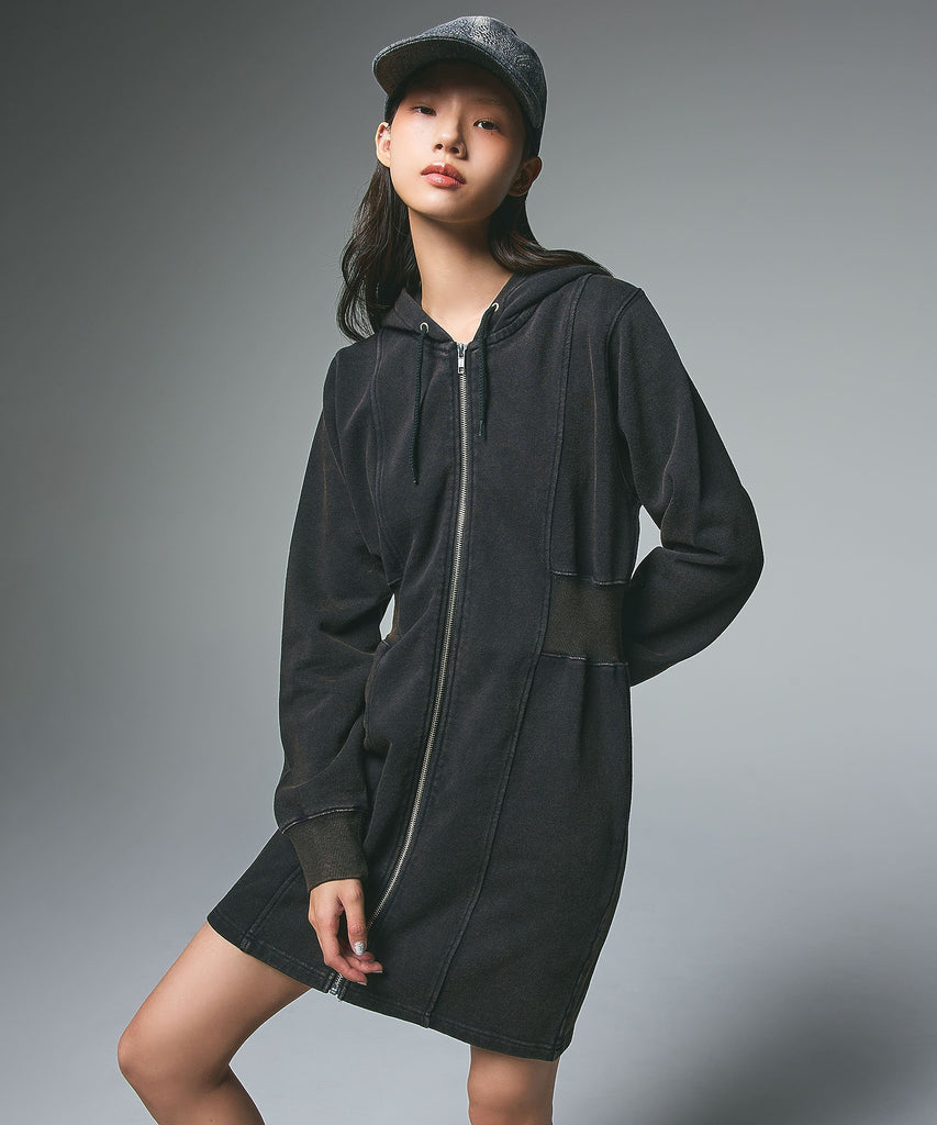 DUSTY ZIP UP SWEAT HOODIE DRESS – calif（カリフ）公式サイト