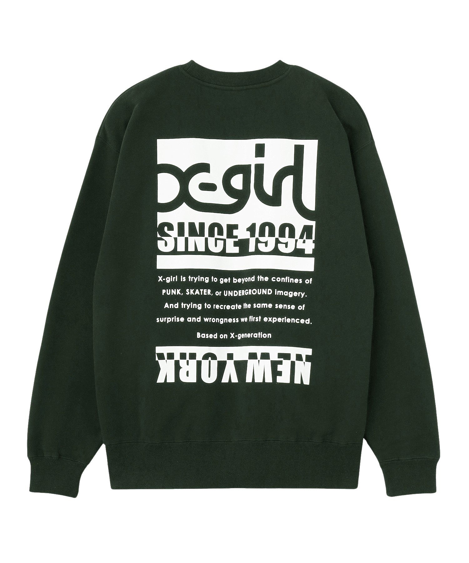 BI COLOR BOX LOGO CREWNECK SWEAT TOP