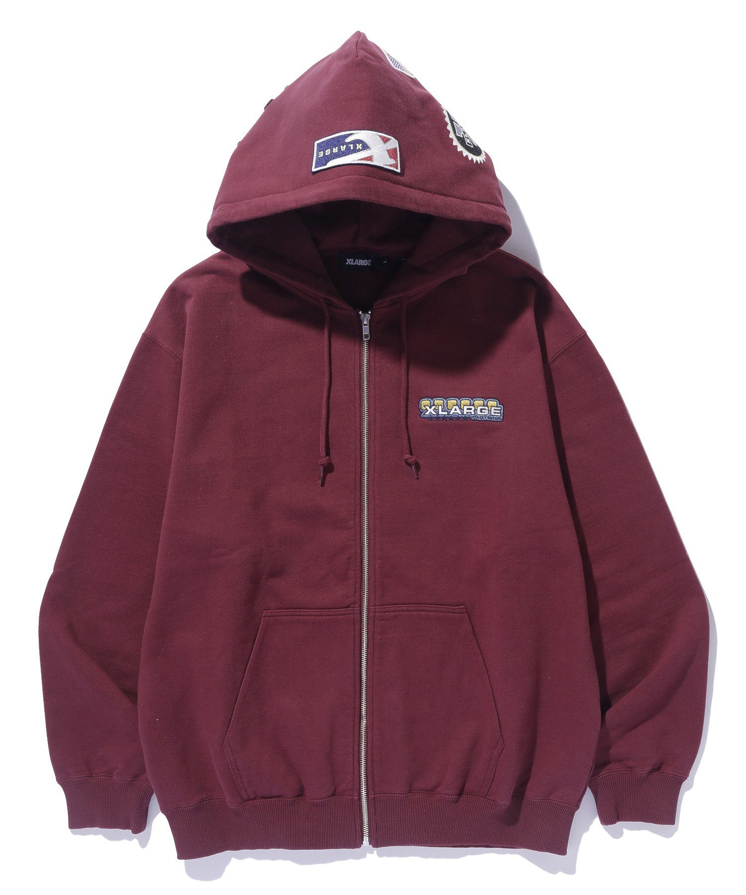 MULTI EMBLEM ZIP HOODED SWEATSHIRT