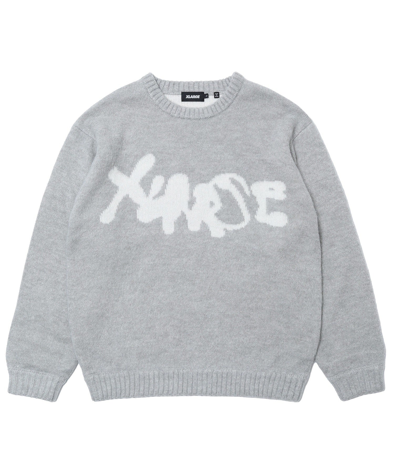 FLUID LETTERING CREW SWEATER