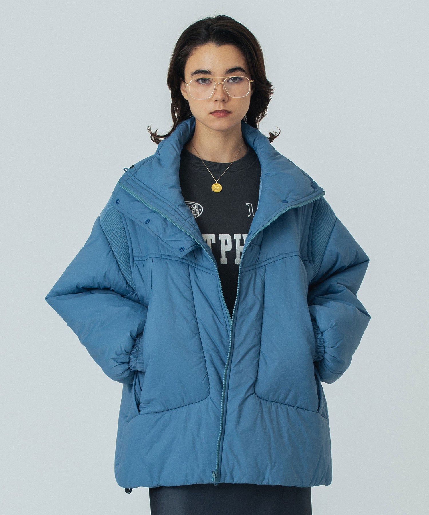 STAND COLLAR PADDED JACKET
