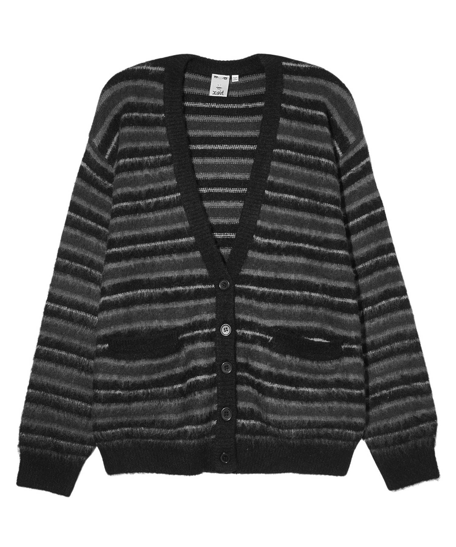 MULTI STRIPE SHAGGY KNIT CARDIGAN X-girl – calif