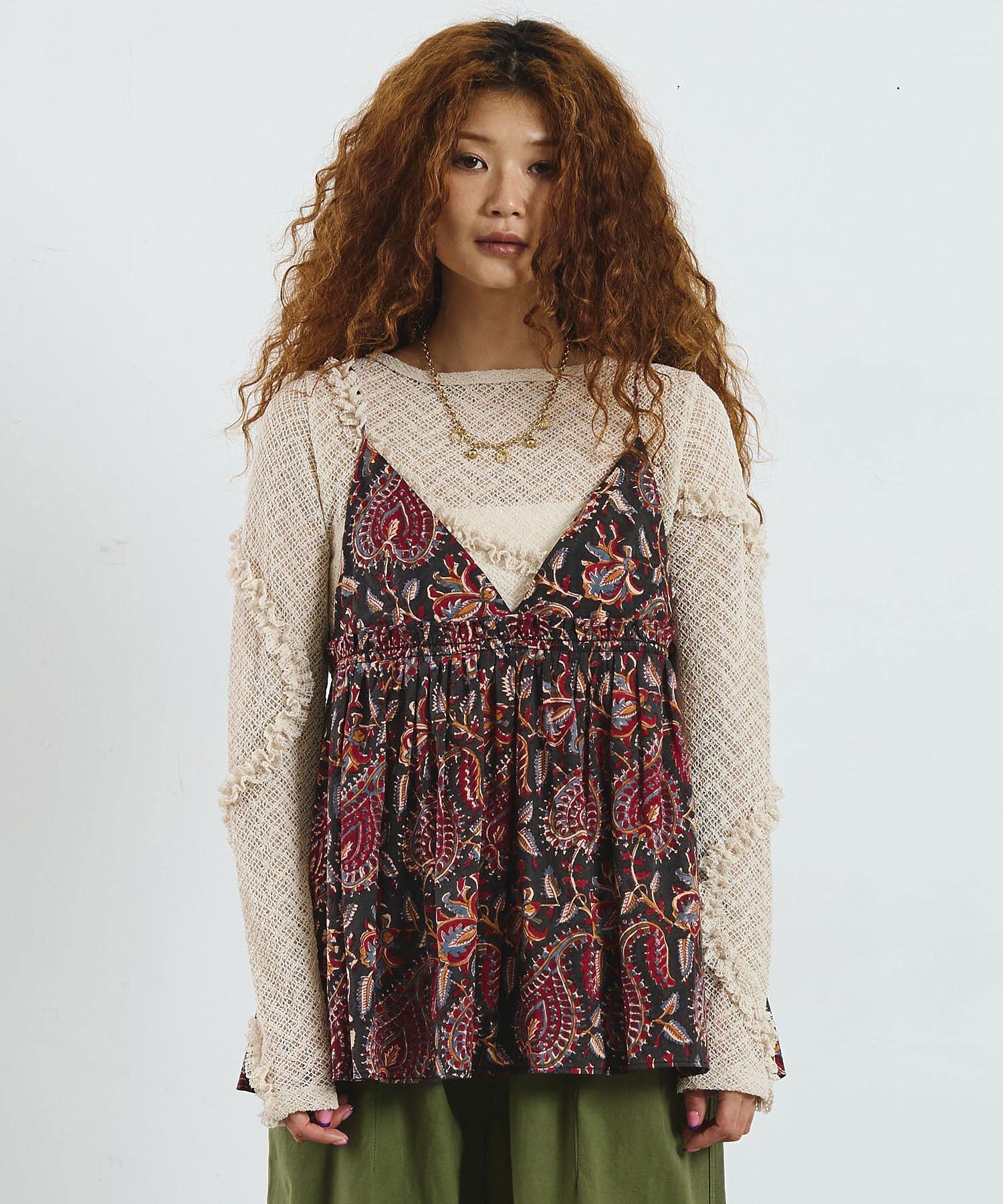 mag.by c/ETHNIC PRINT CAMISOLE TOP