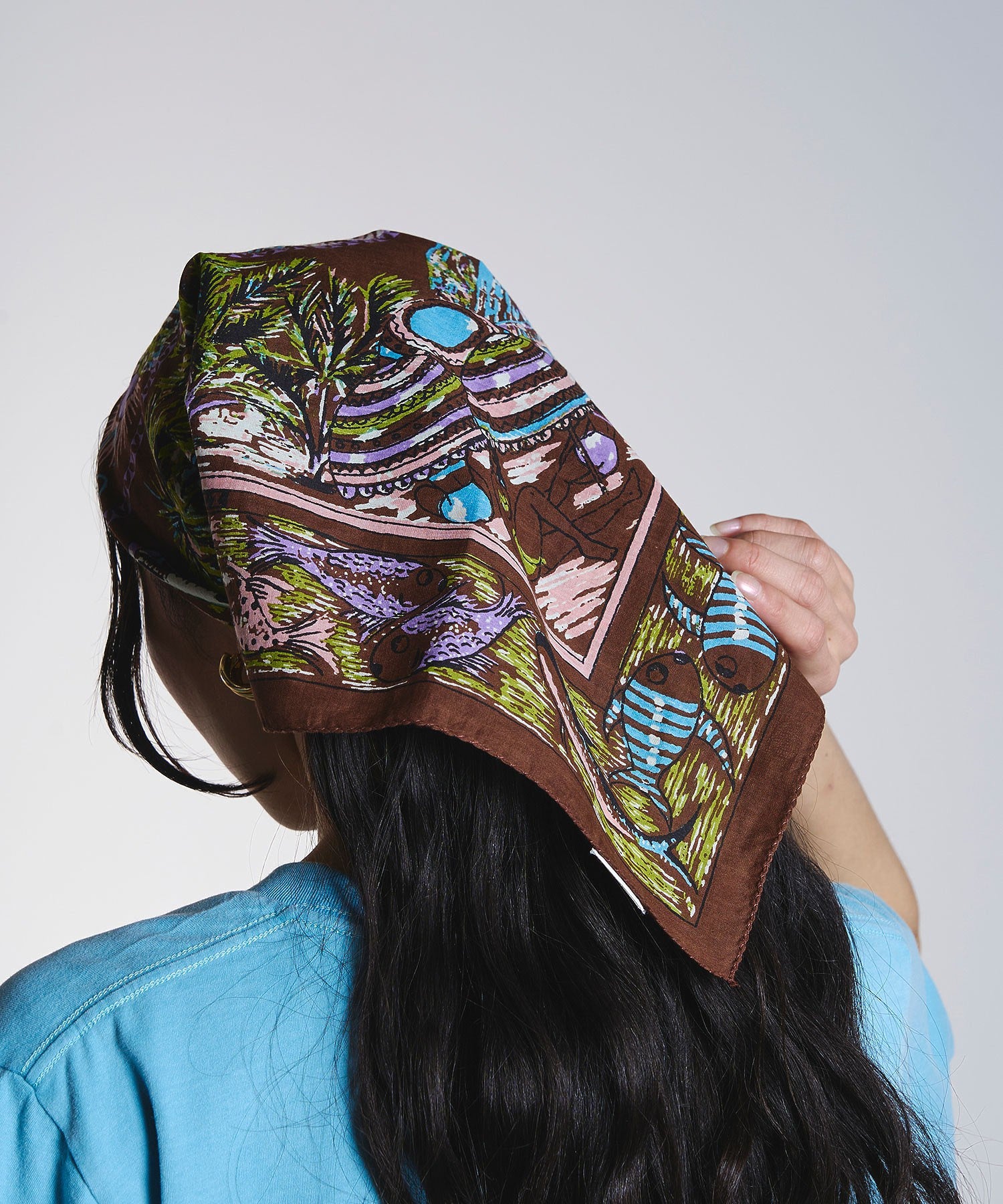 BINDU/ACAPULCO 64㎝ MAP SCARF