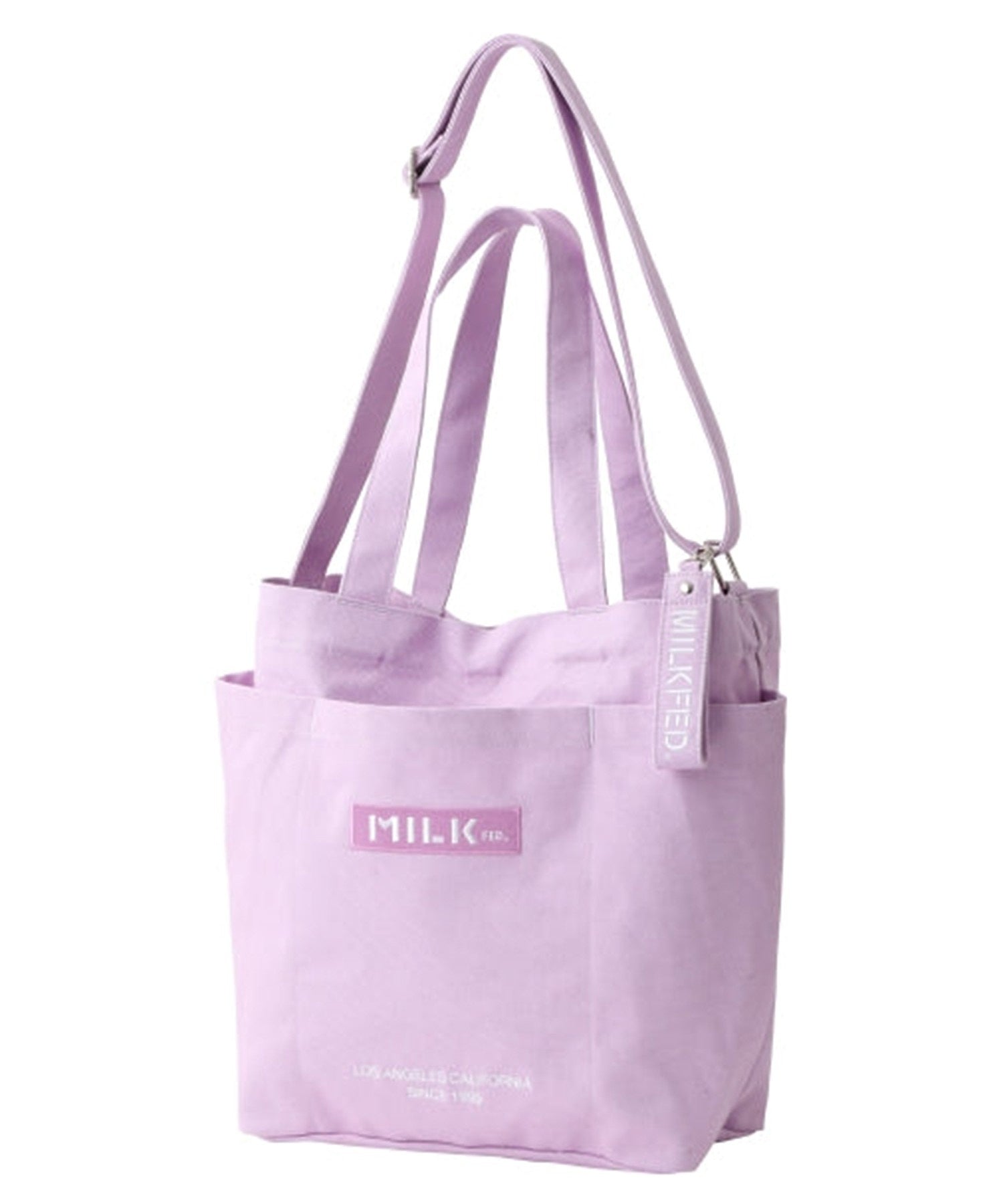 BAR AND UNDER LOGO BIG CANVAS BAG MILKFED.