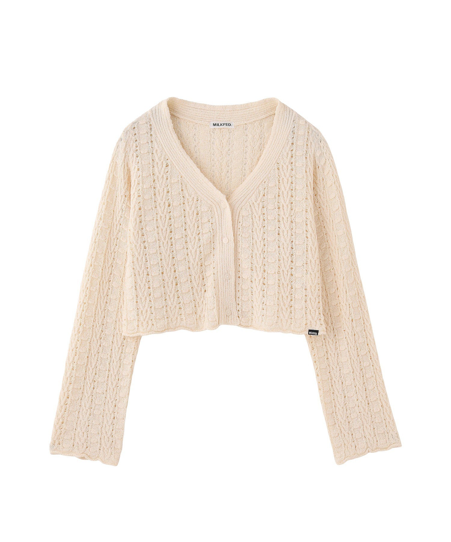 OPENWORK CABLE KNIT CARDIGAN
