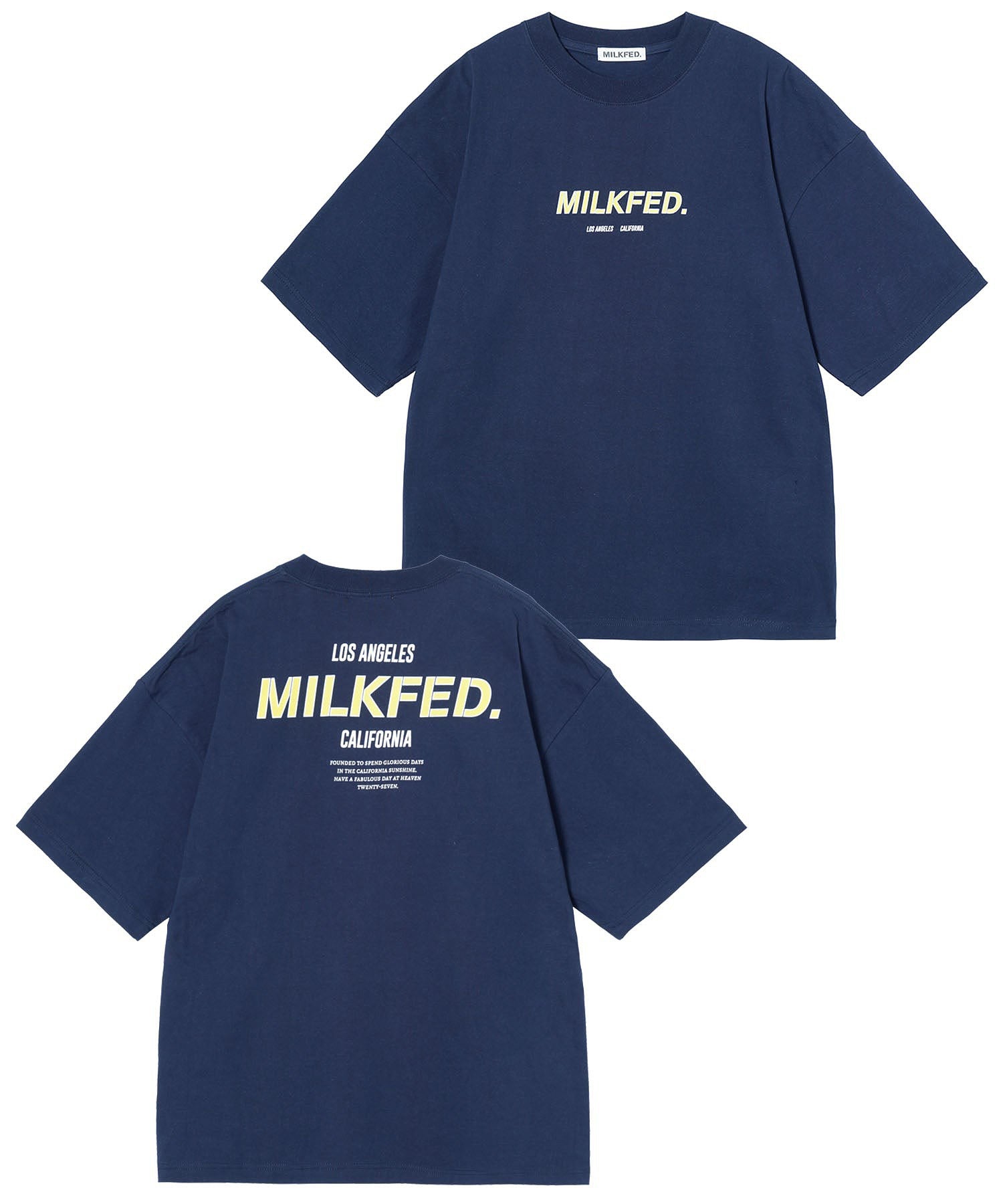 WIDE S/S TEE SLANTED STENCIL MILKFED.