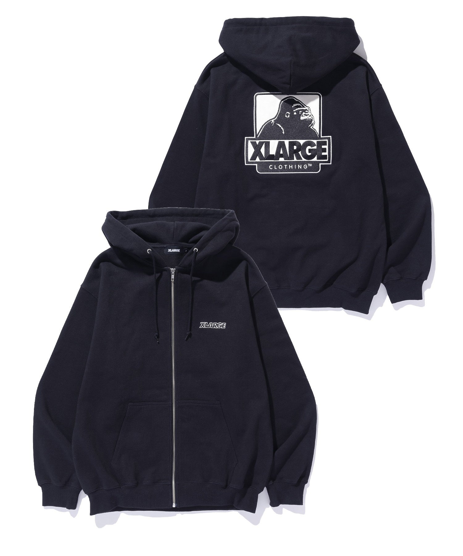 OG BOX ZIP UP HOODED SWEATSHIRT