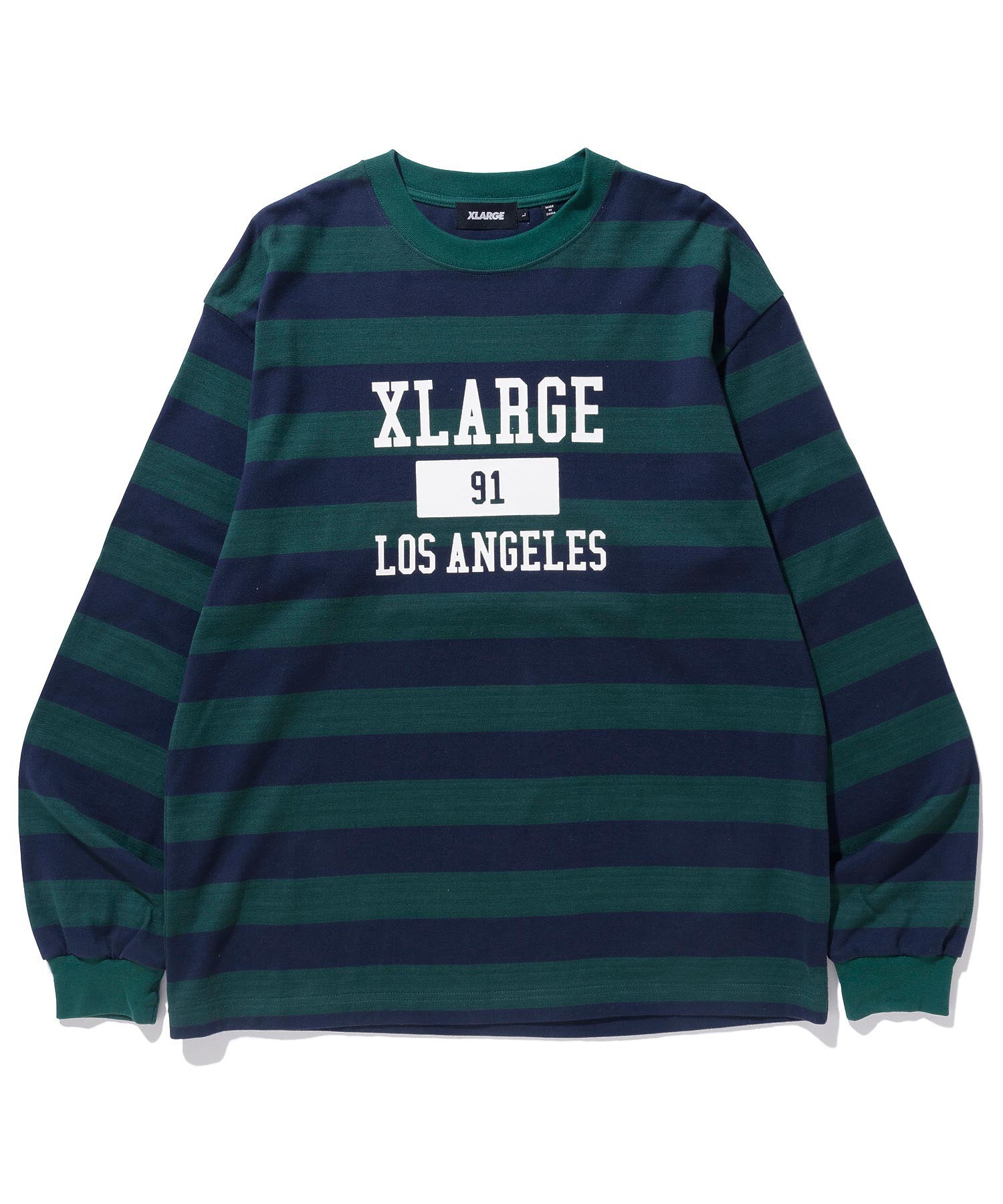 COLLEGE LOGO STRIPED L/S TEE XLARGE