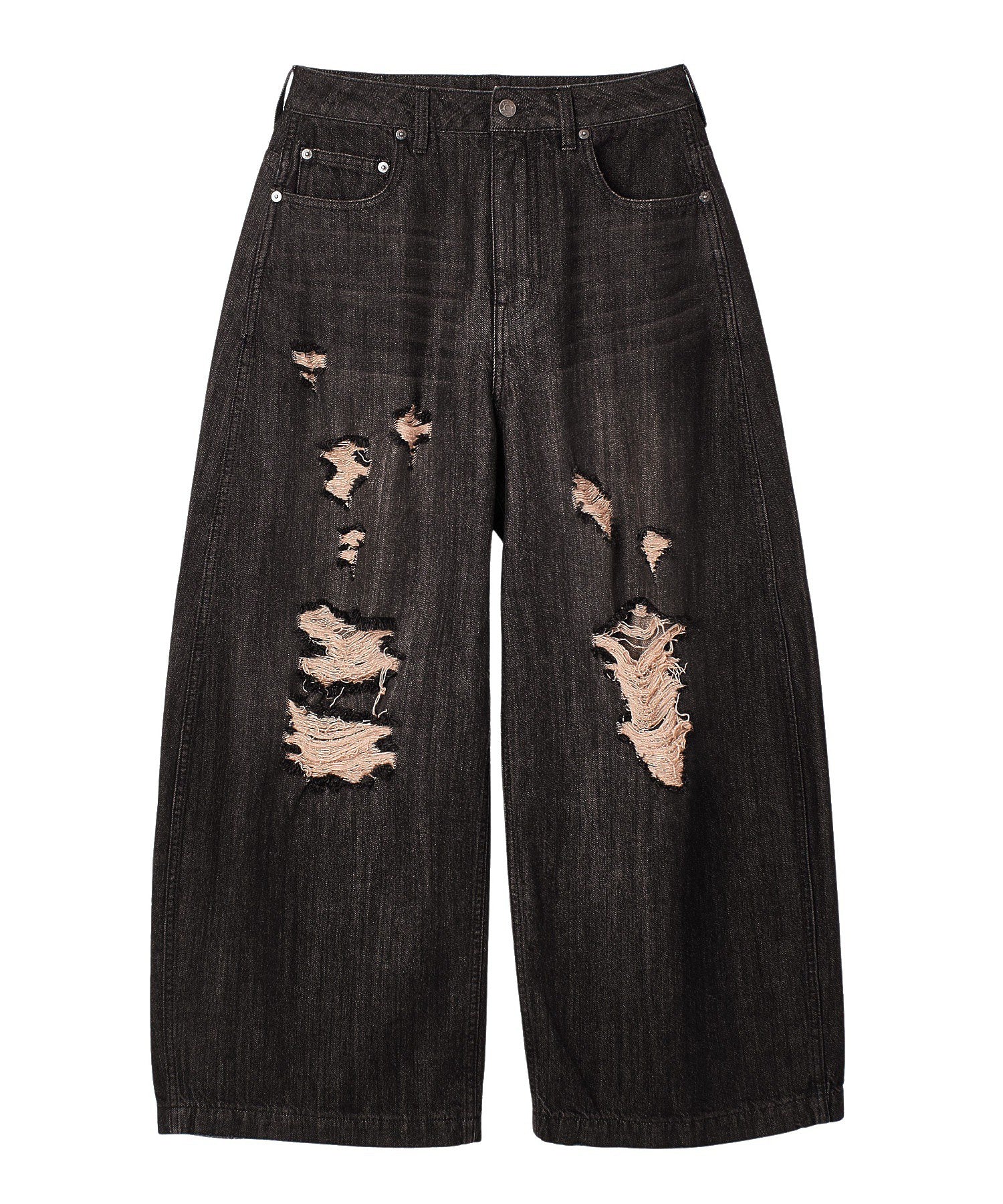 DISTRESSED BAGGY DENIM PANTS