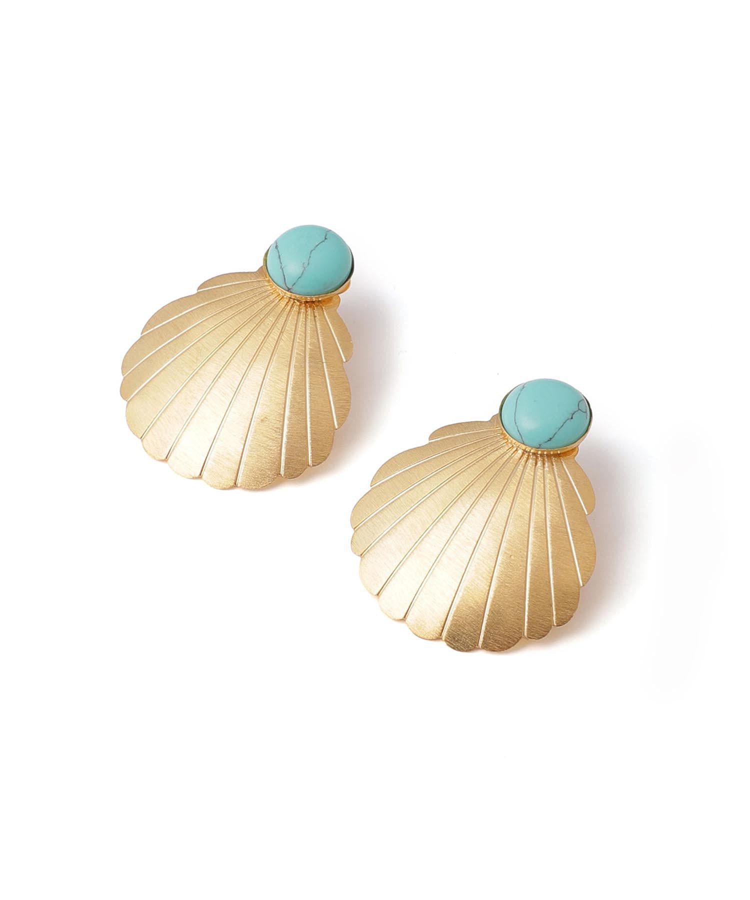 Eneida Franca/カラーパーツ×大振りシェルモチーフピアス