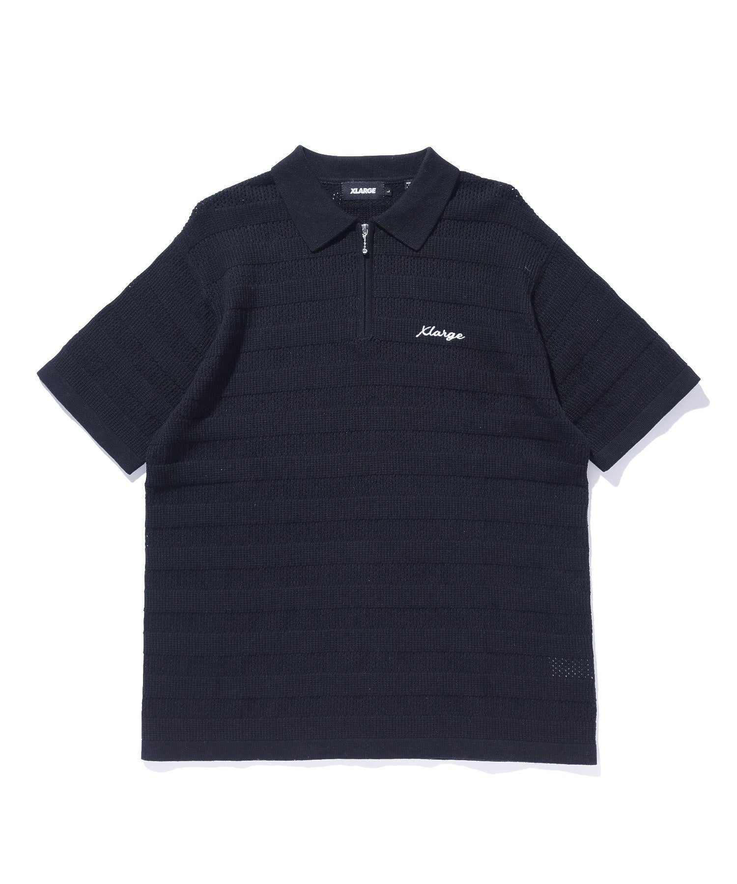STRIPED KNIT POLO SHIRT