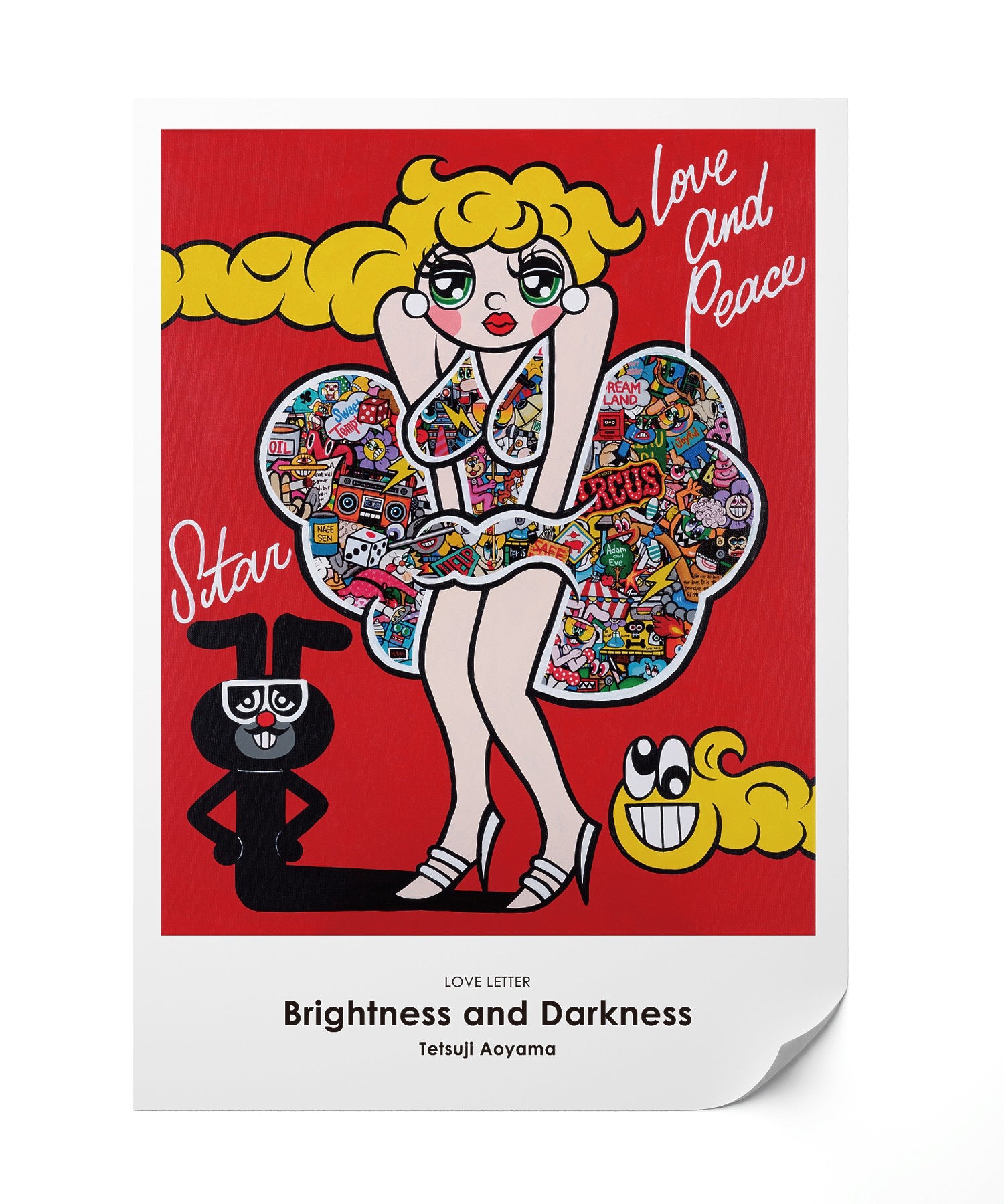 TETSUJI AOYAMA BRIGHTNESS AND DARKNESS POSTER calif-ART
