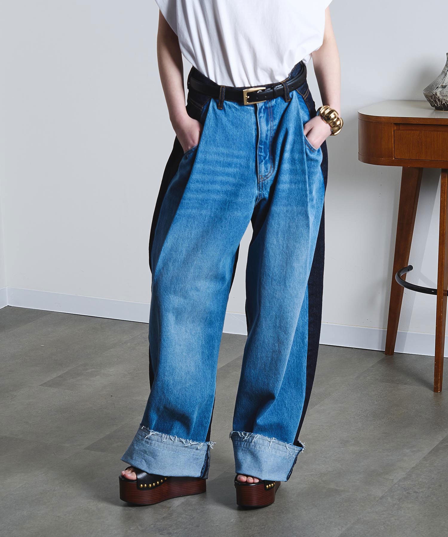 mici/DENIM REMAKE STYLE PANTS