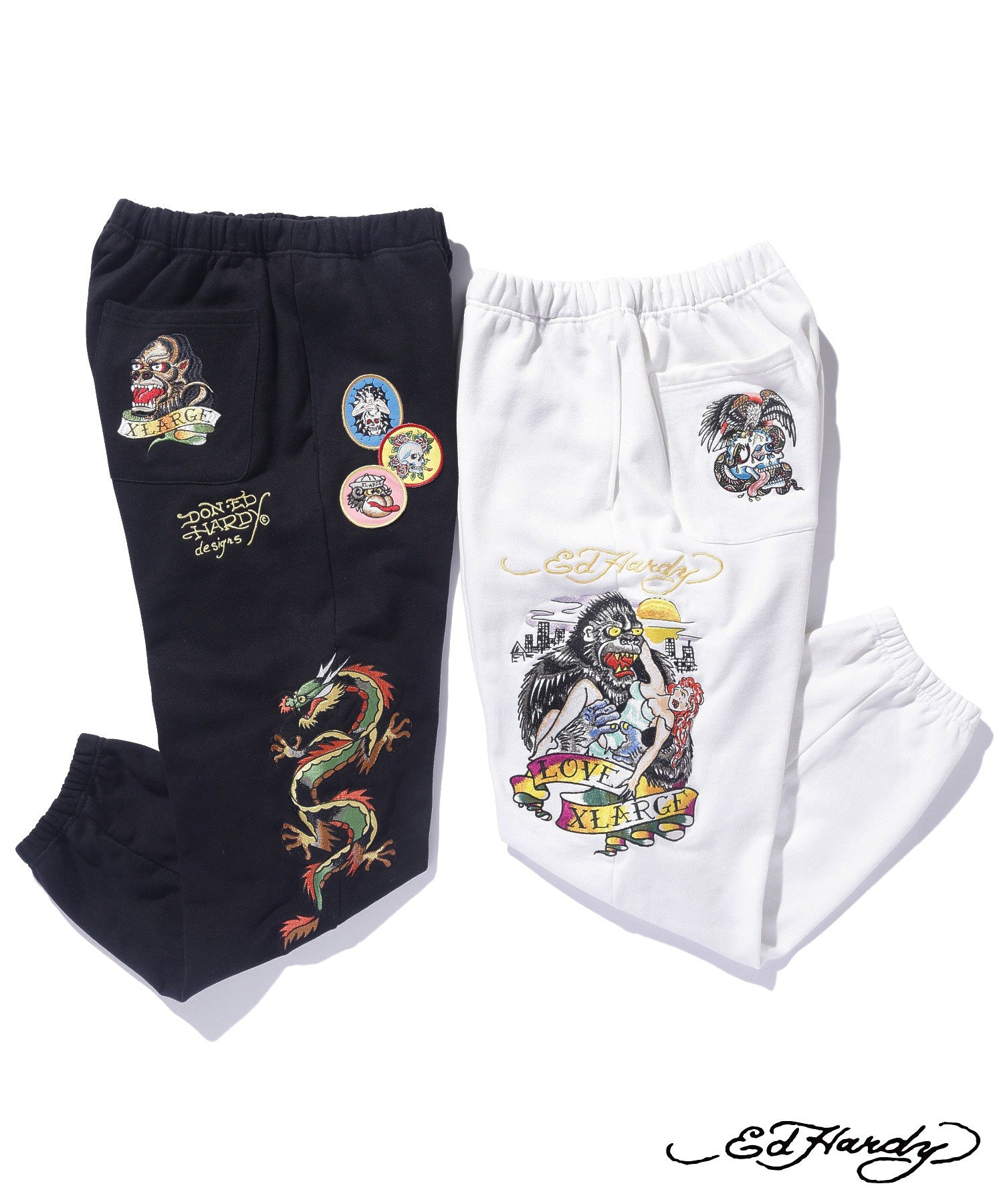 XLARGE×ED HARDY SWEAT PANTS