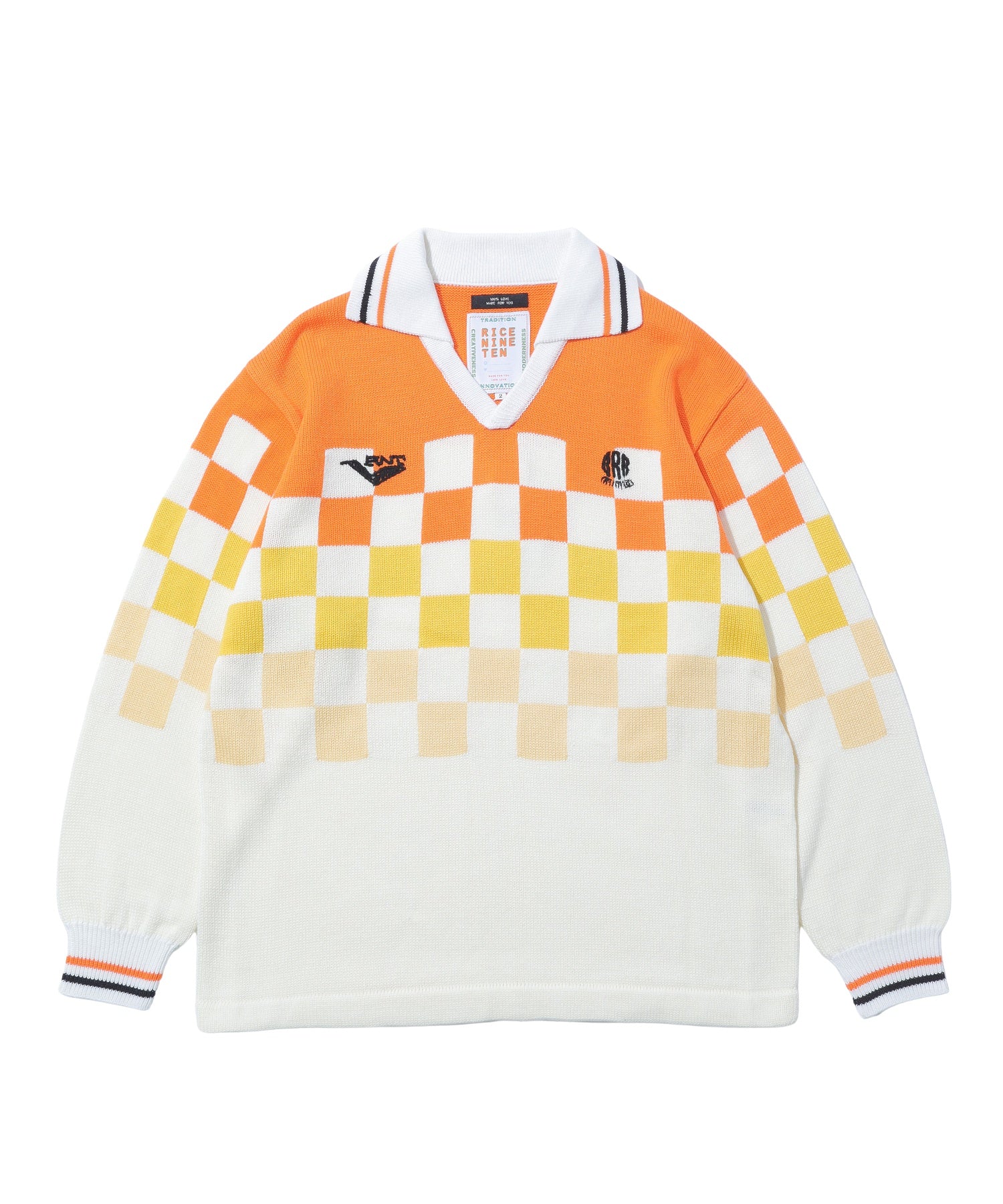 RICE NINE TEN/ライス ナイン テン/KNITTING CHECKRD SOCCER JERSEY/KN-CH-SOC