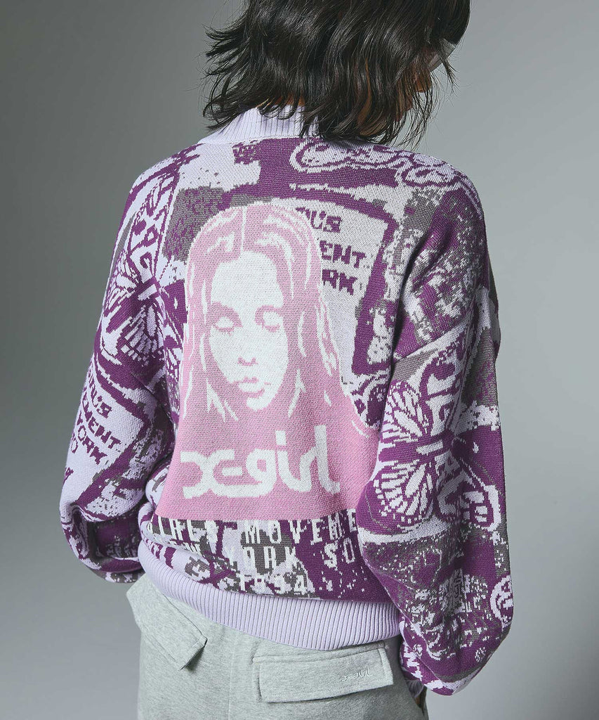 COLLAGE GRAPHIC JACQUARD KNIT CARDIGAN – calif（カリフ）公式