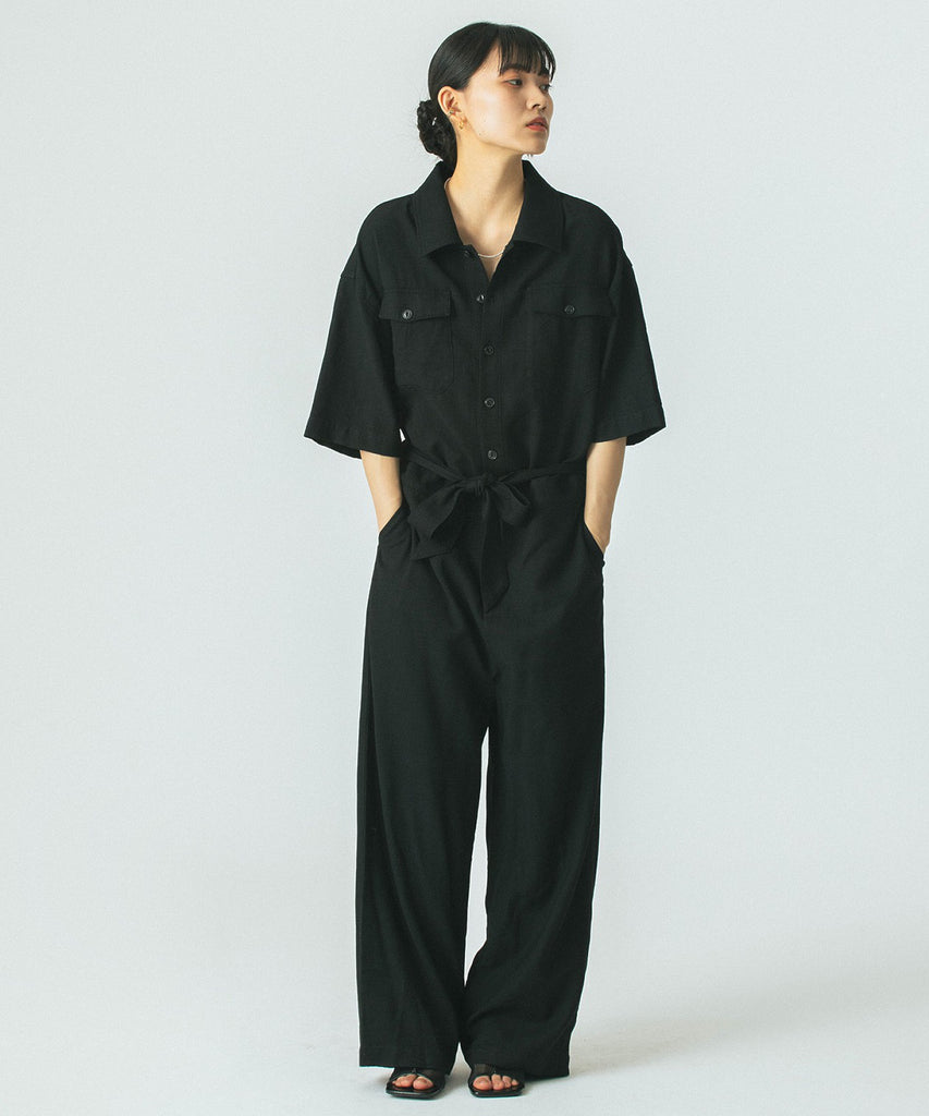 西園寺さん着用✨ローズバッド GENE HEAVENS ワンピース 青 FREE セール】(GENE HEAVENS)FRINGE POCKET DENIM SHIRT DRESS