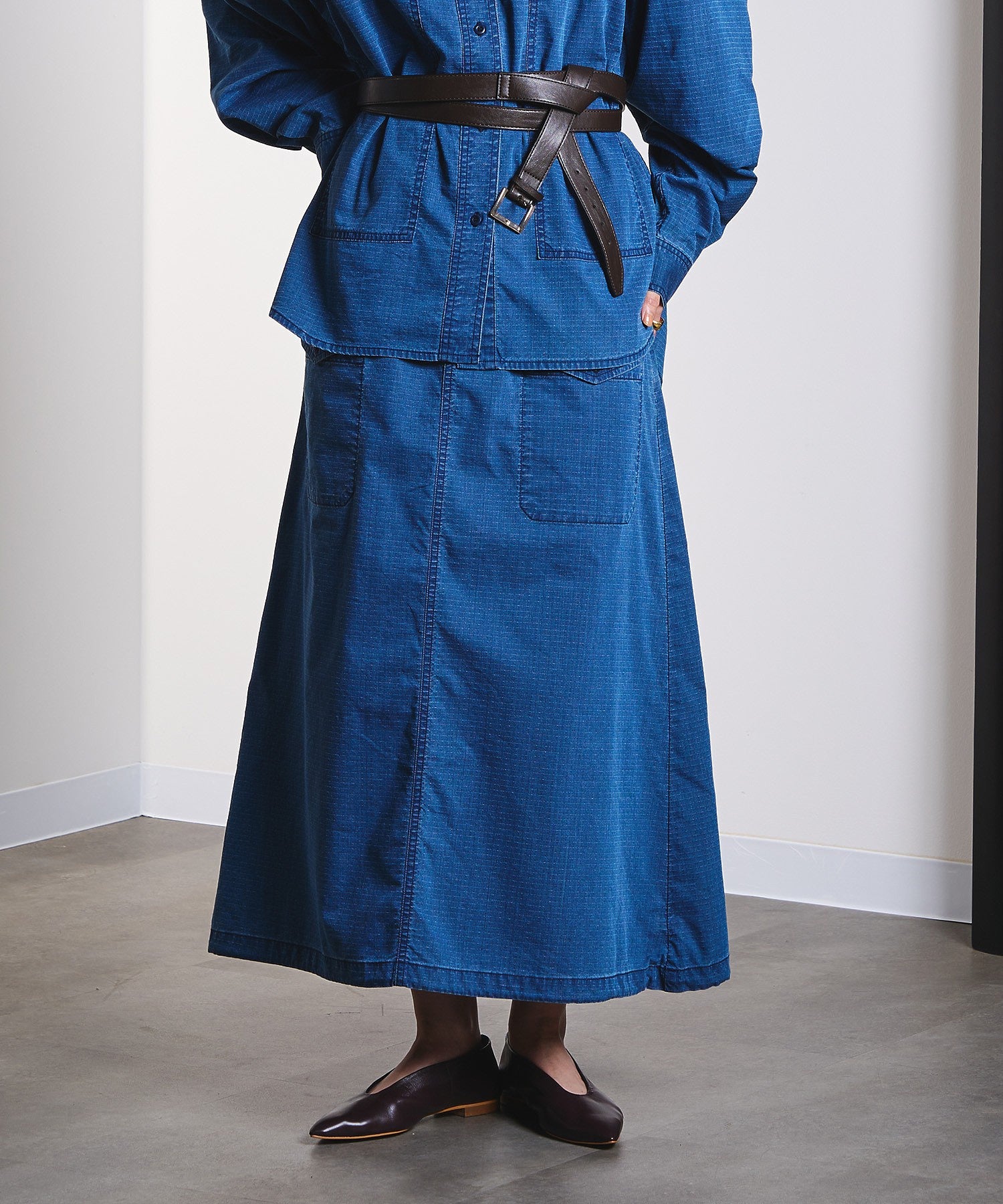 GENE HEAVENS/RIP STOP CARGO POCKET SKIRT