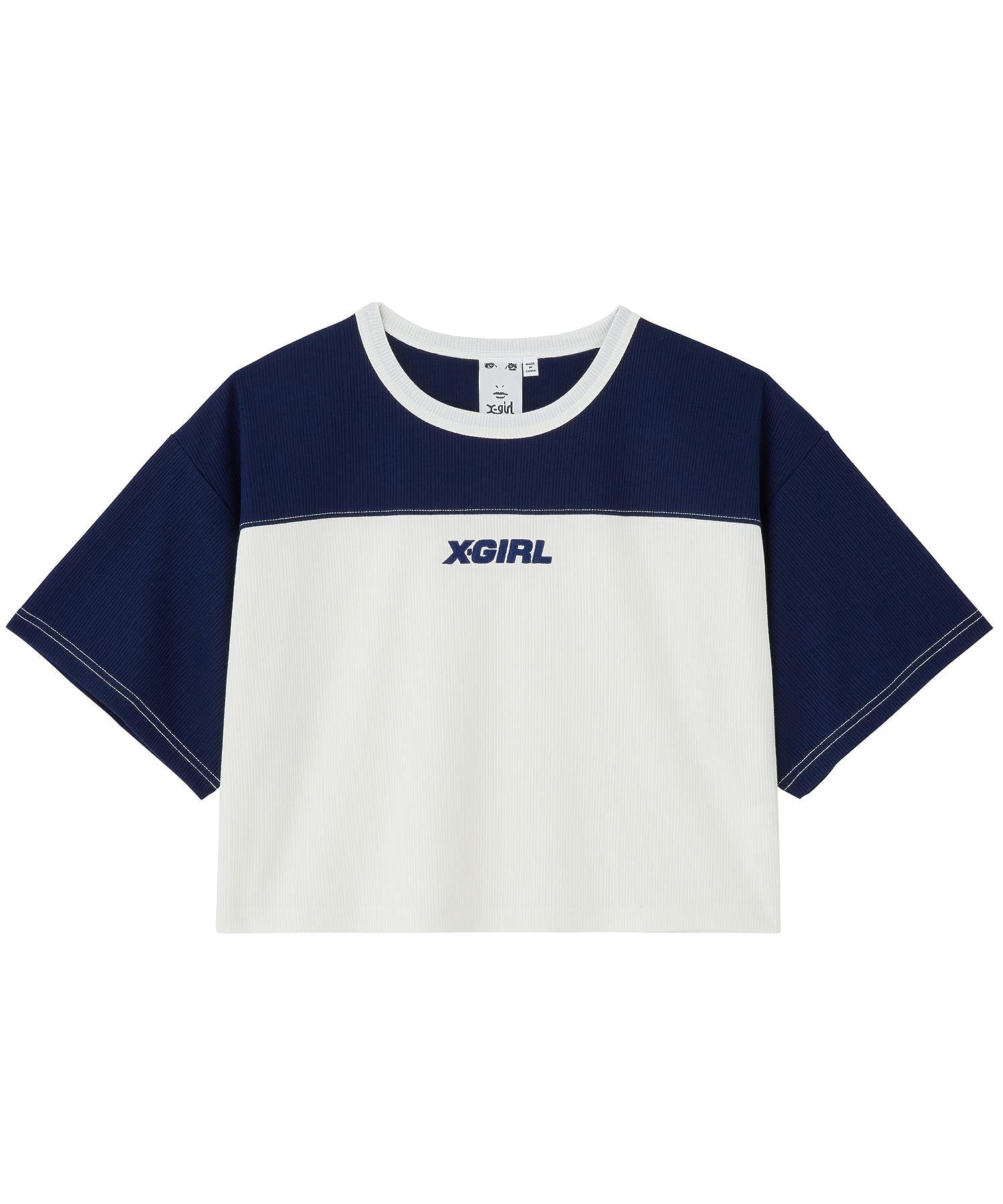 RIBBED FOOTBALL TEE X-girl