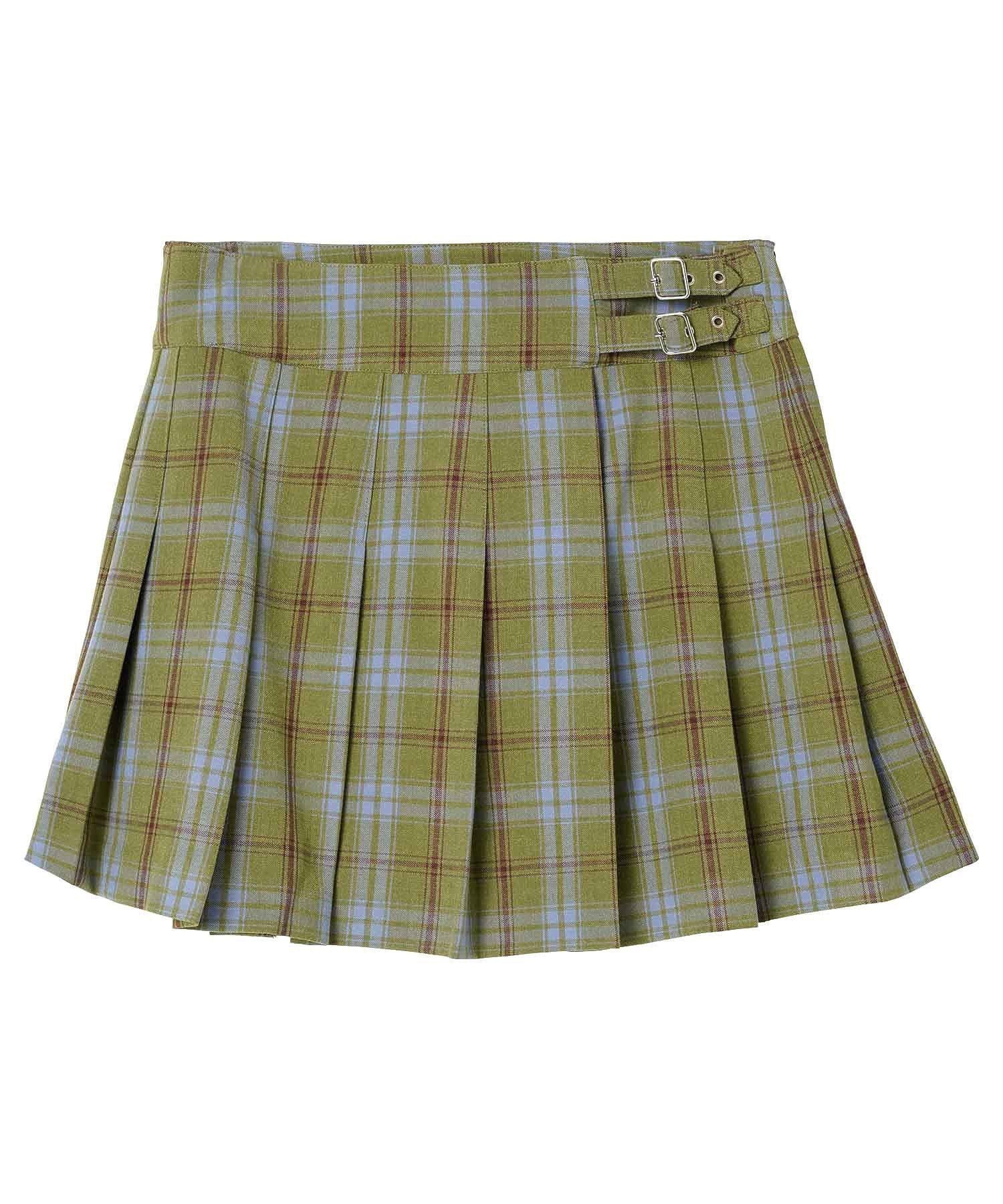 PLAID PLEATED MINI SKIRT X-girl