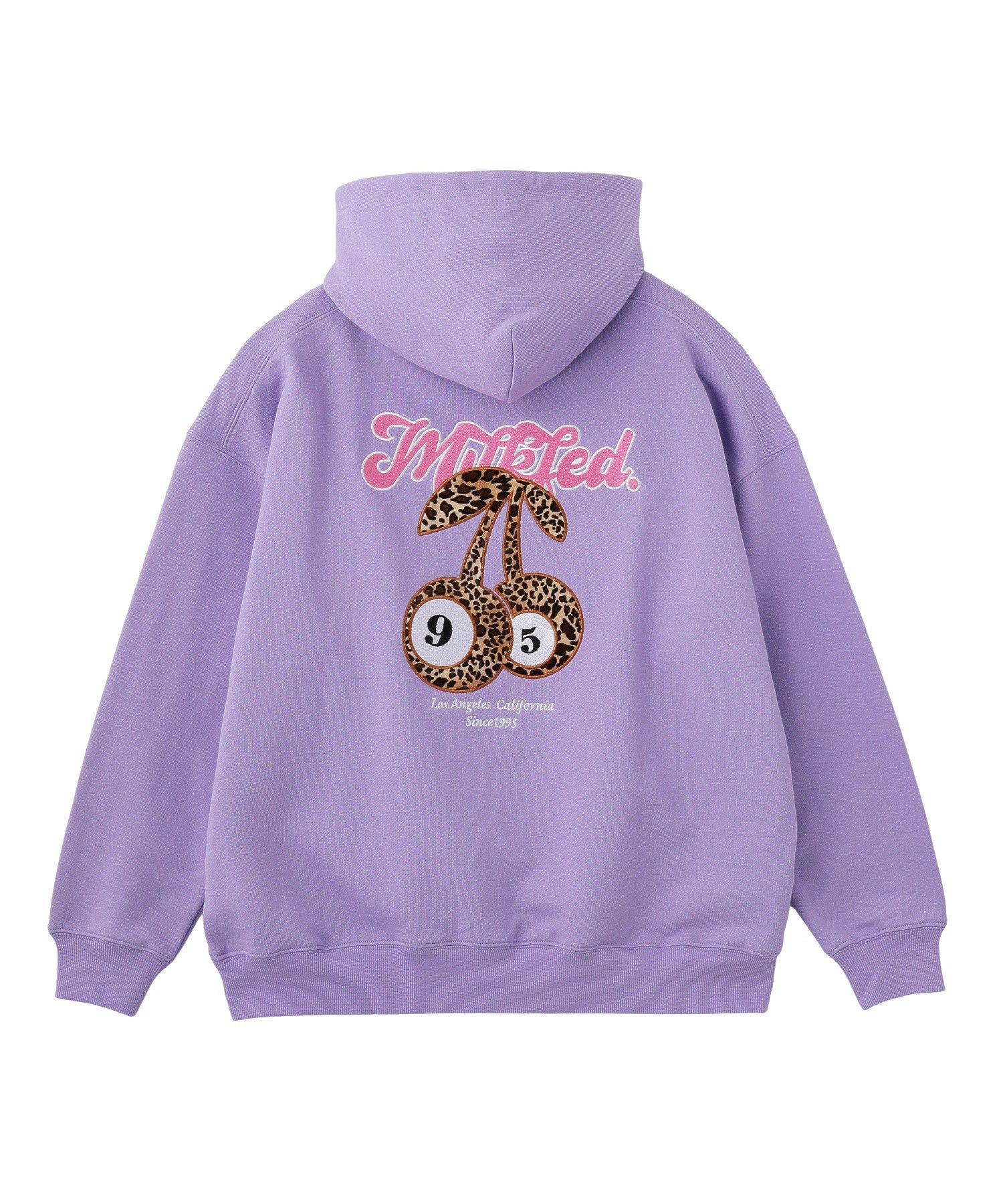 LEOPARD PRINT CHERRY PATCH SWEAT HOODIE