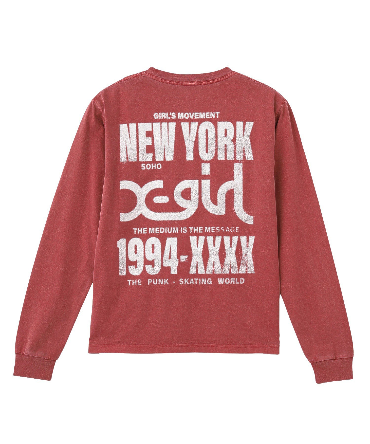 PIGMENT DYED BIG SPRAY LOGO L/S TEE