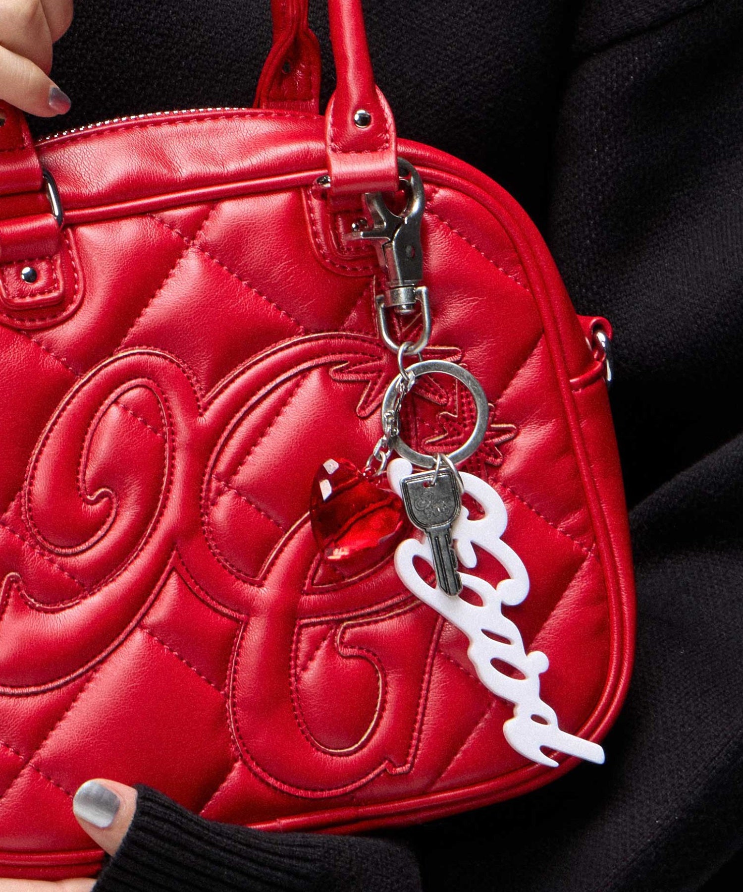 HEART AND LOGO WITH KEY CHARM