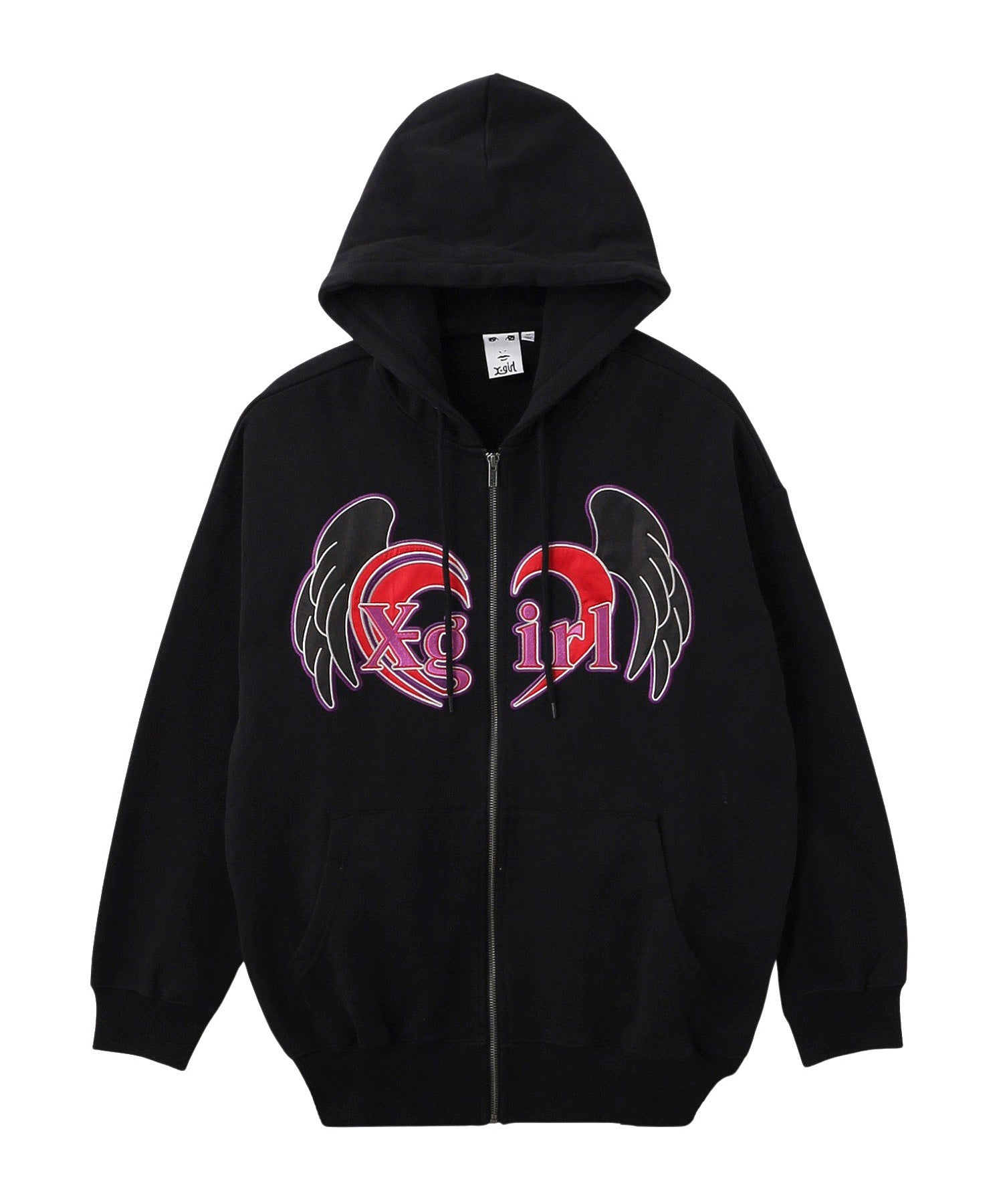 HEART AND WING ZIP UP SWEAT HOODIE