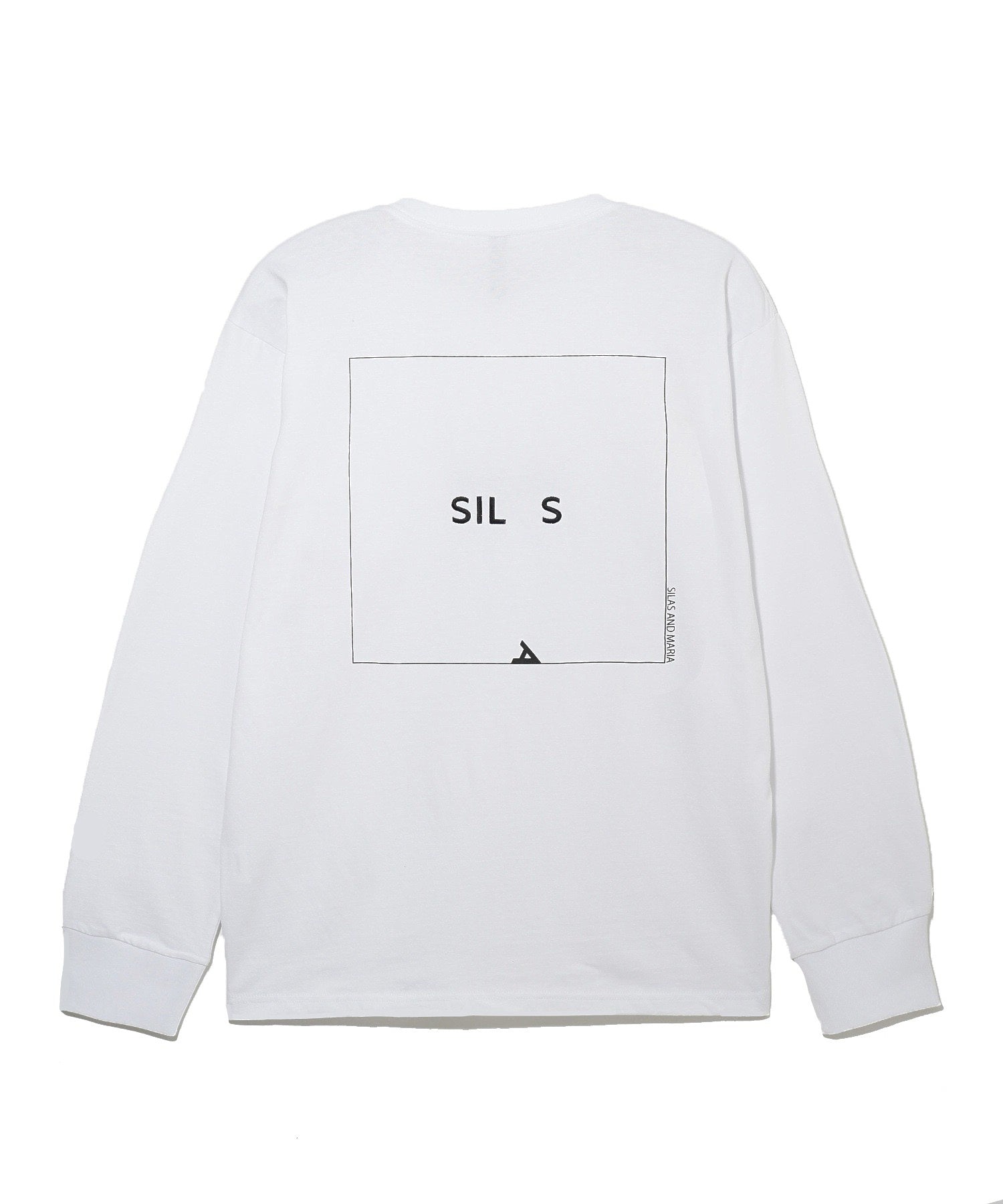 SQUARE AND LOGO PRINT L/S TEE