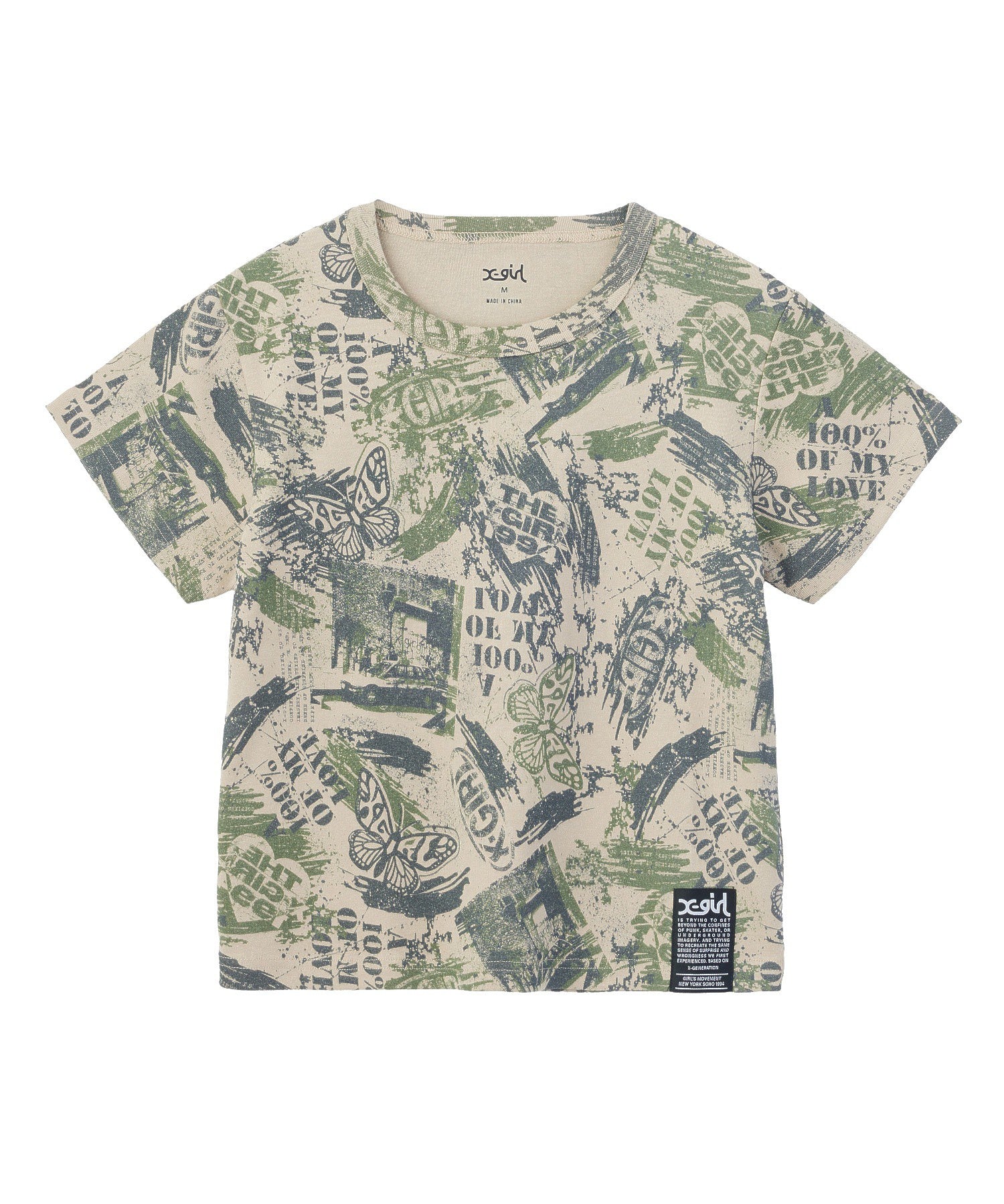 BRUSHED COLLAGE GRAPHIC S/S BABY TEE