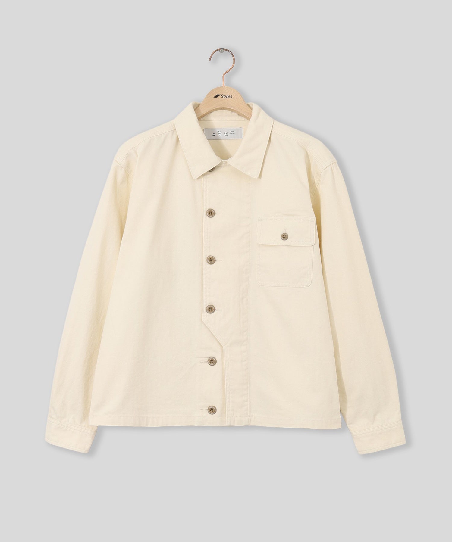 BAL/バル/CREW HERRINGBONE OVER SHIRT BAL-2186
